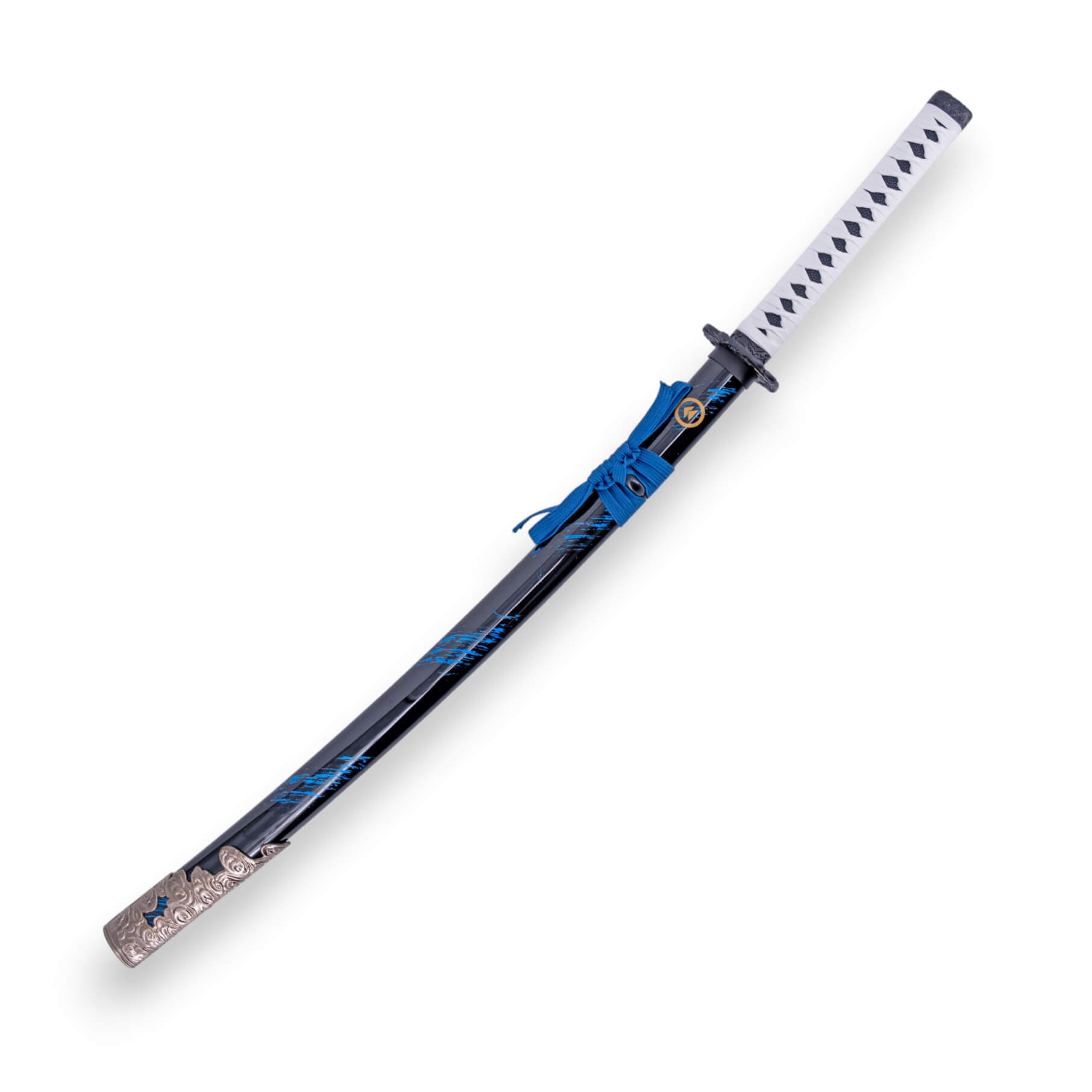 Katana Ghost of Tsushima de 102 cm con vaina Negra con detalles azules