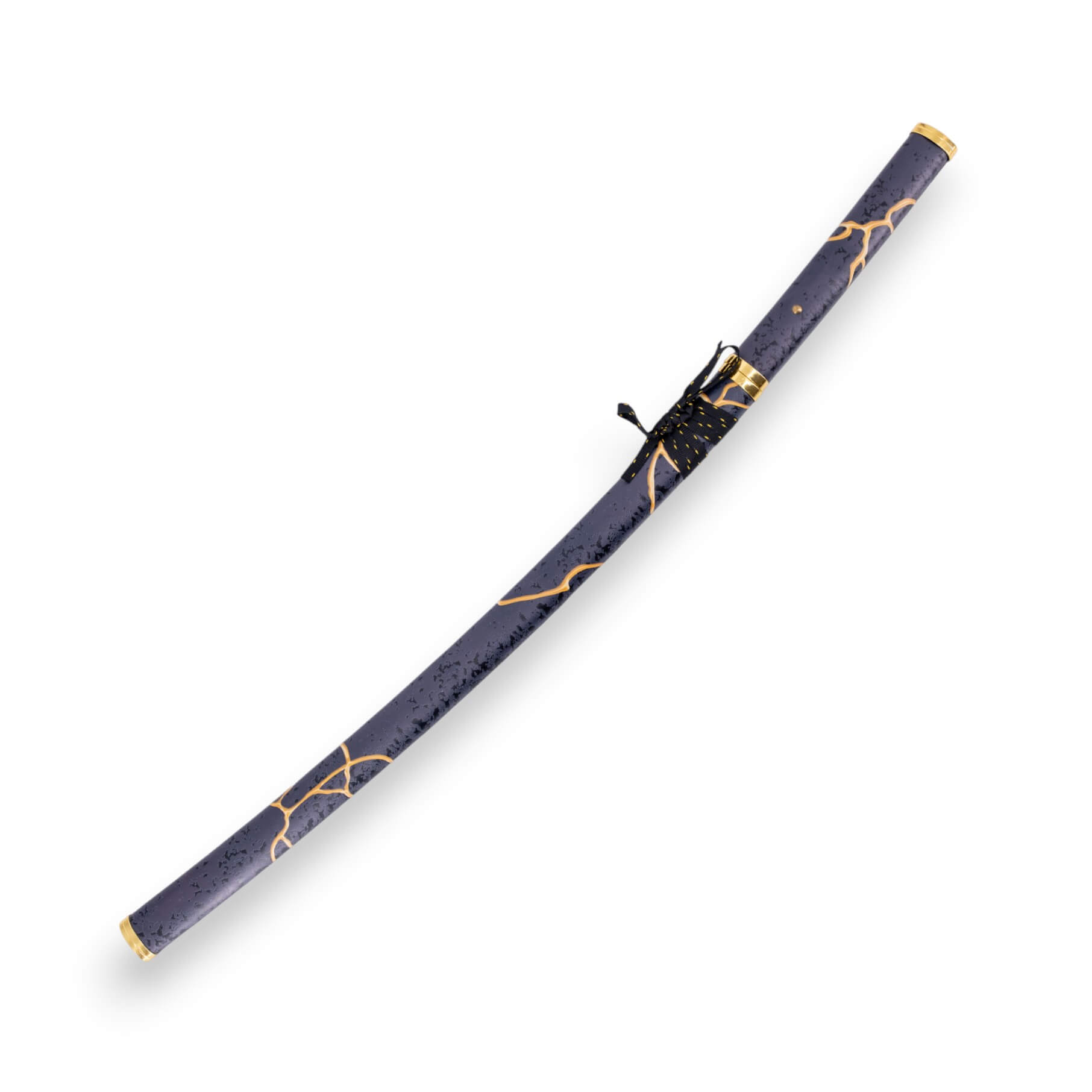 Shirasaya Ghost of Yotei de 102 cm con vaina negra con detalles en dorado