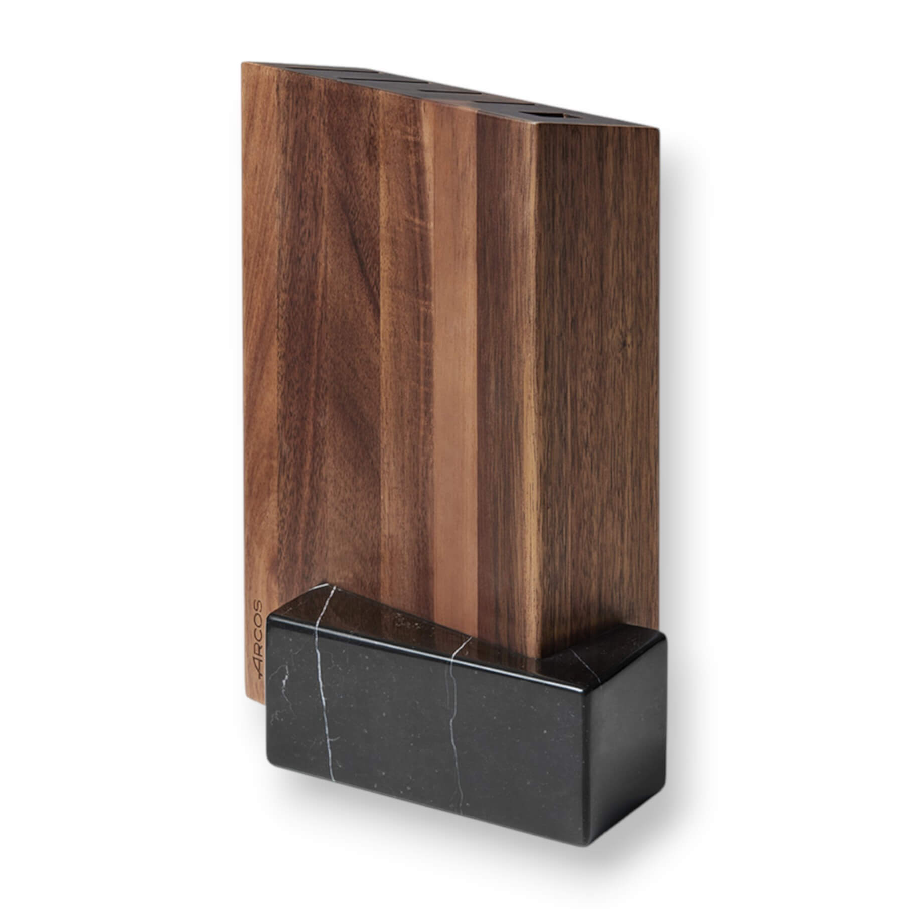 Bloc à couteaux Arcos en bois d'acacia et marbre noir 190 x 101 x...