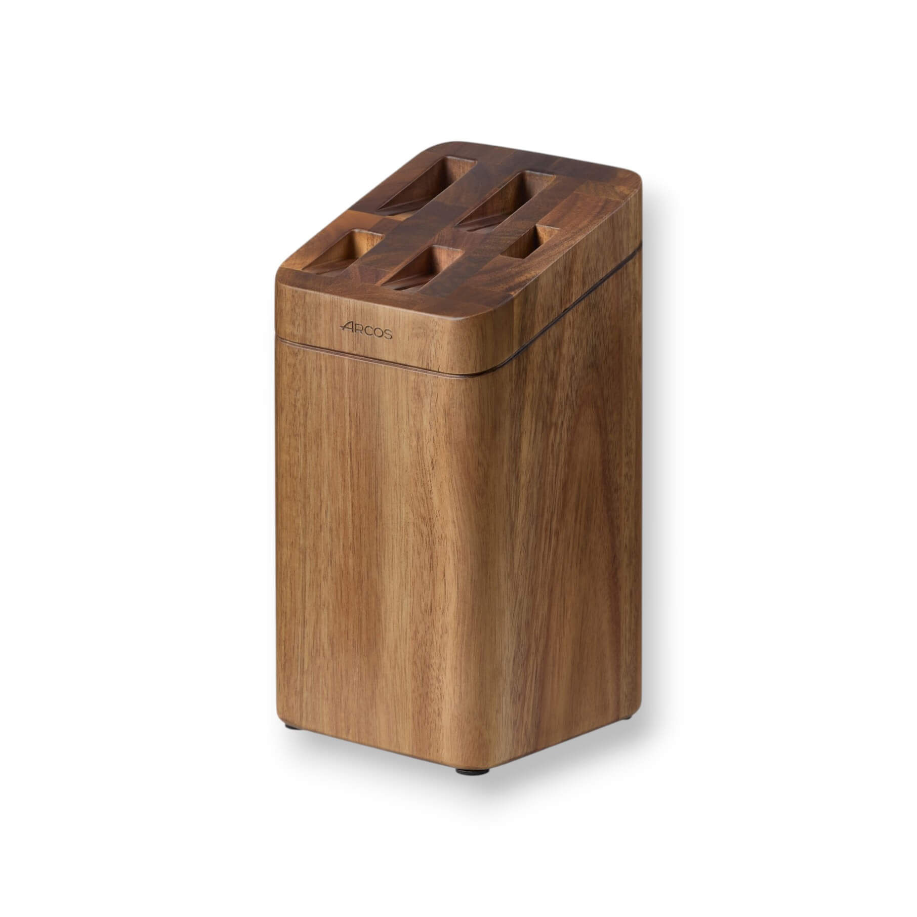Bloc à couteaux Arcos en bois d'acacia 125 x 125 x 239,4 mm