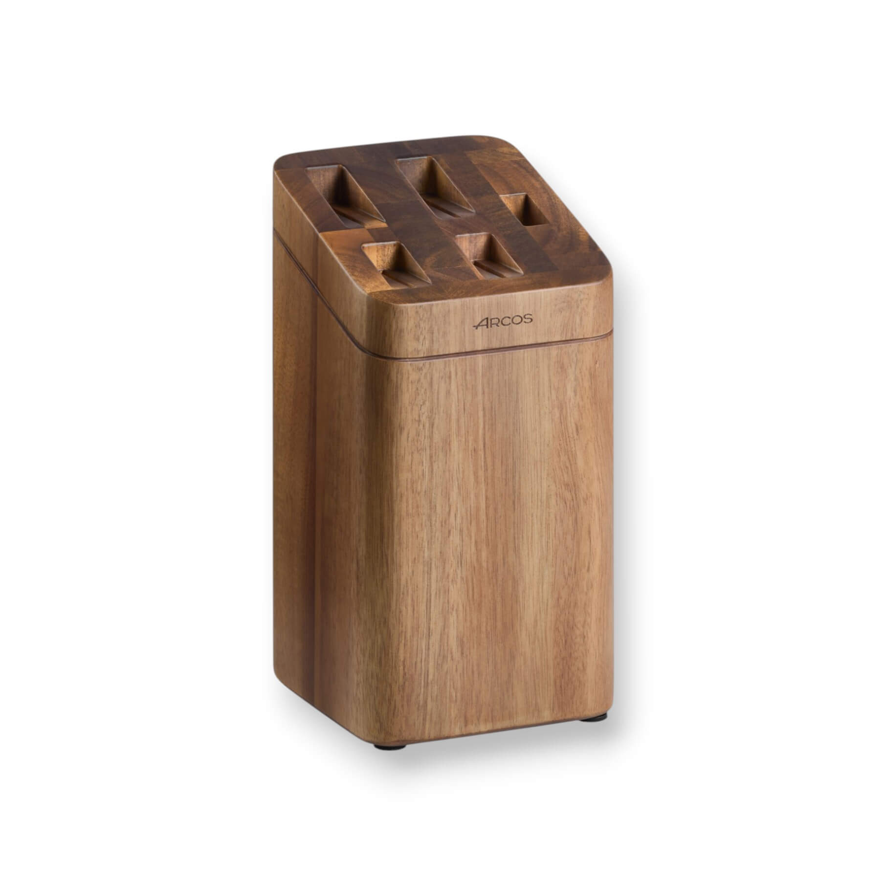 Bloc à couteaux Arcos en bois d'acacia 125 x 125 x 239,4 mm