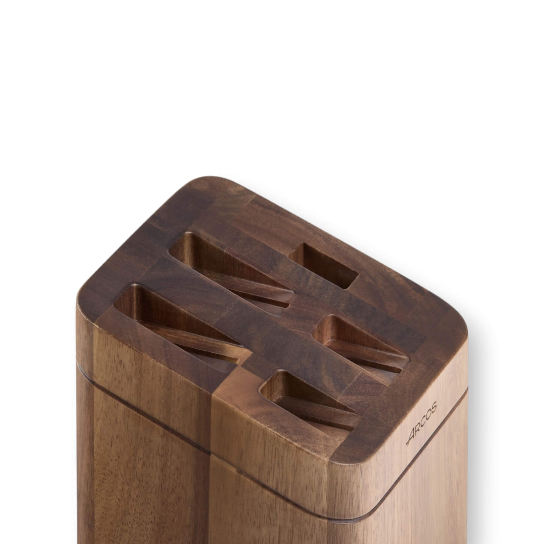Bloc à couteaux Arcos en bois d'acacia 125 x 125 x 239,4 mm