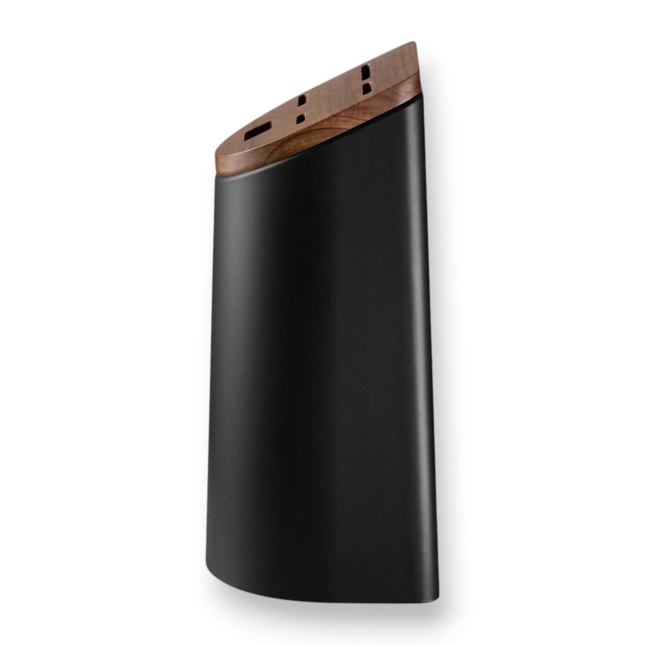 Bloc à couteaux Arcos Universal noir avec couvercle en bois d'acacia