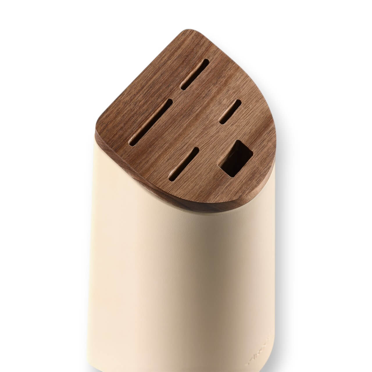 Bloc à couteaux Arcos beige avec couvercle en bois d'acacia