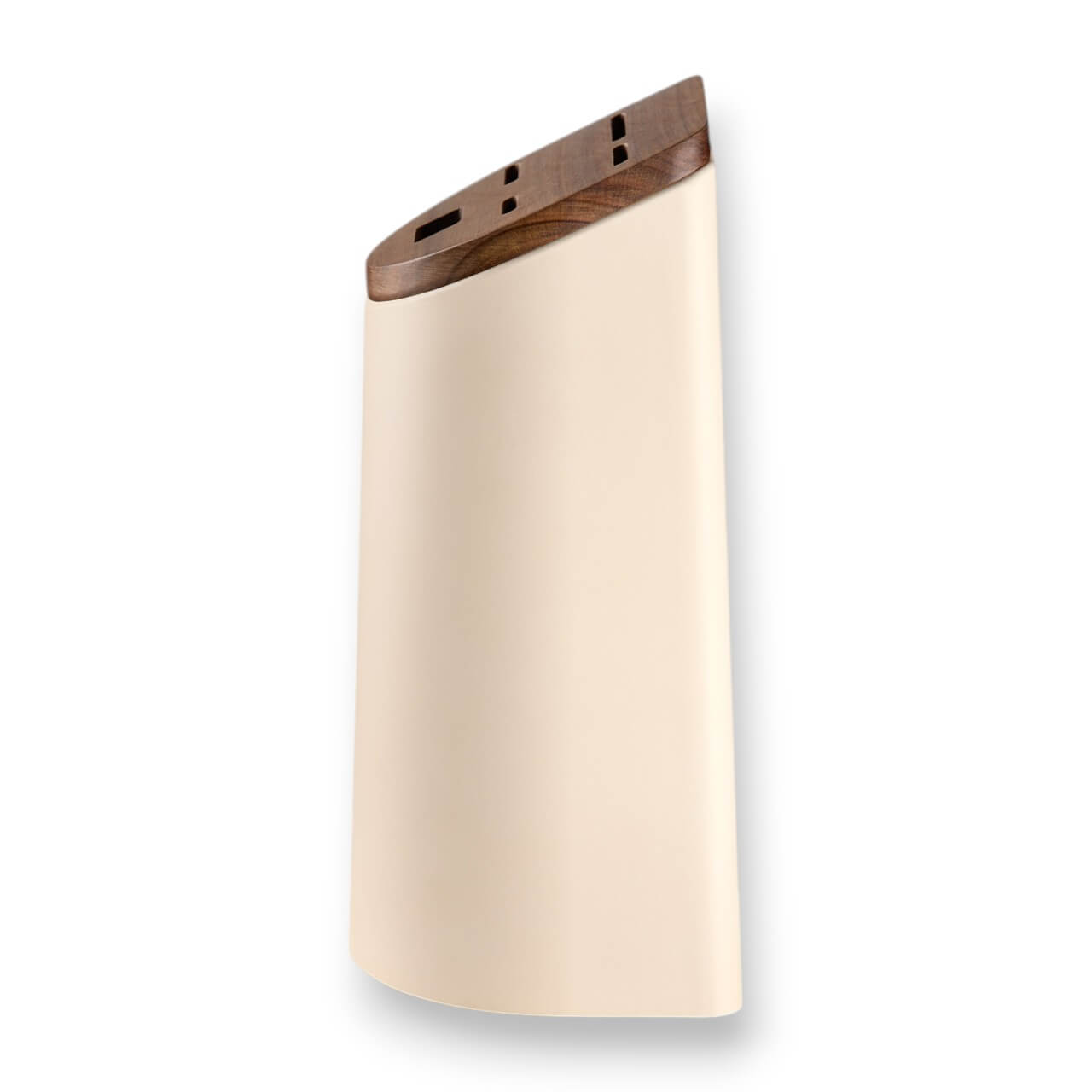 Bloc à couteaux Arcos beige avec couvercle en bois d'acacia
