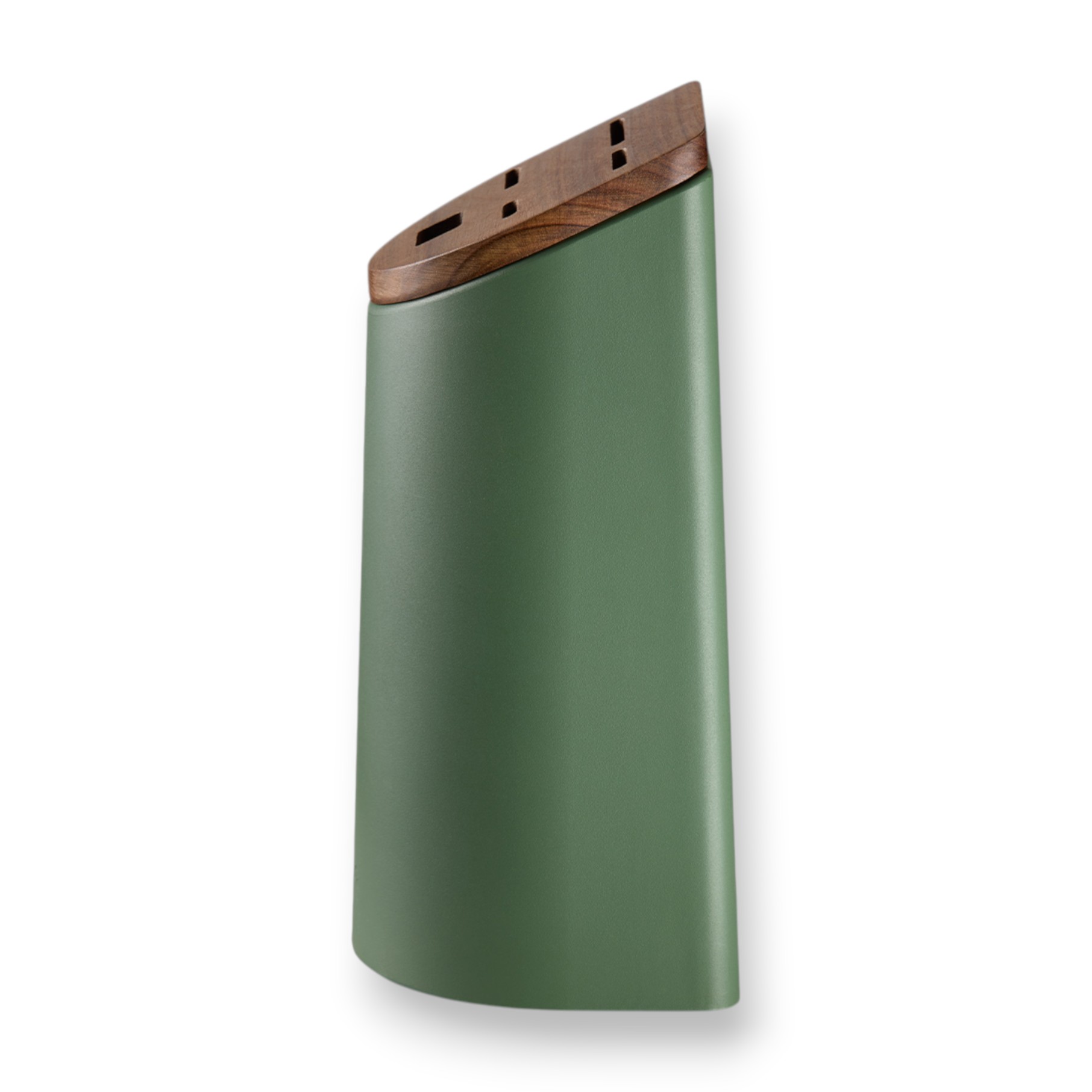 Bloc à couteaux Arcos vert avec couvercle en bois d'acacia