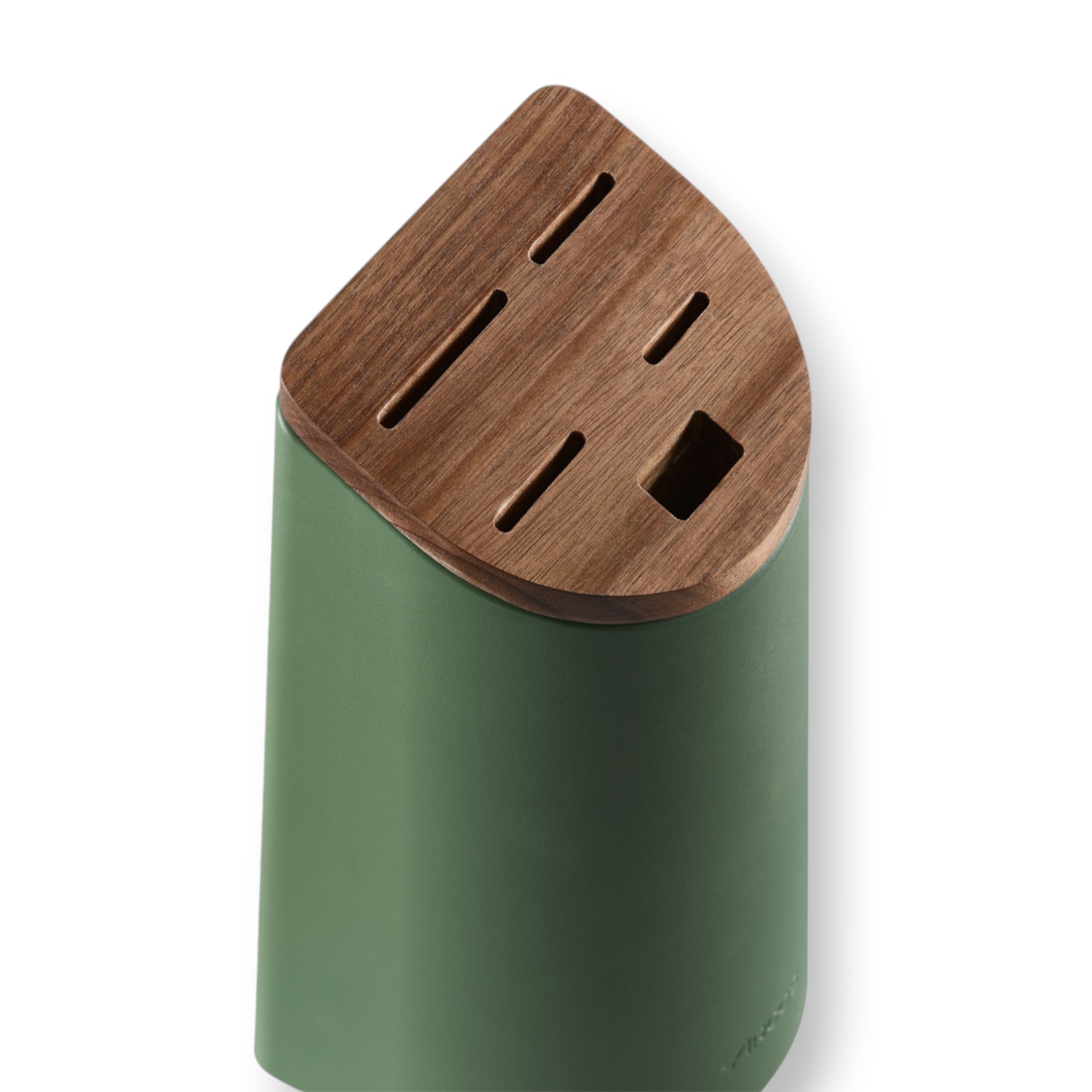 Bloc à couteaux Arcos vert avec couvercle en bois d'acacia
