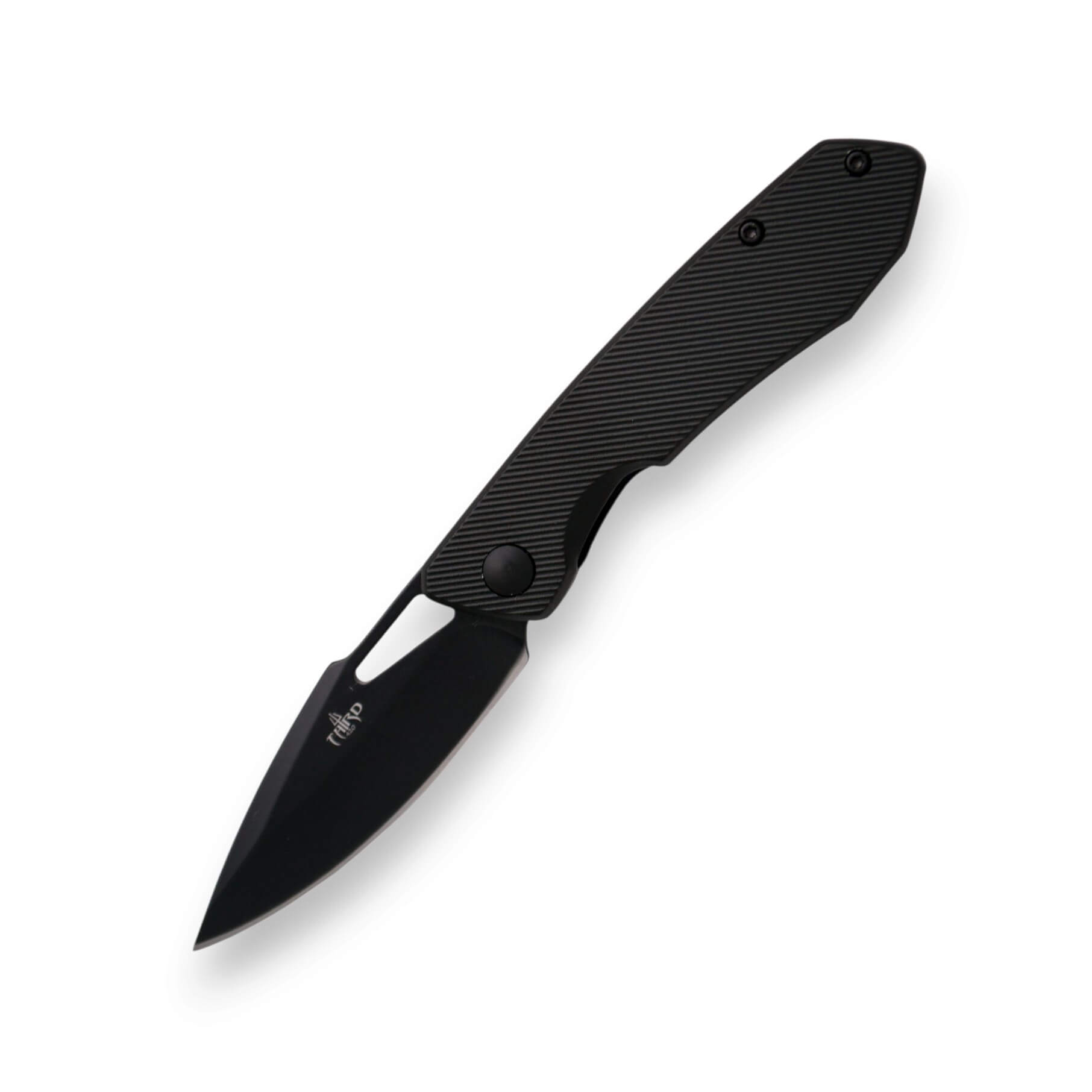 Klappmesser mit schwarzem Aluminiumgriff, 7 cm langer schwarzer K...