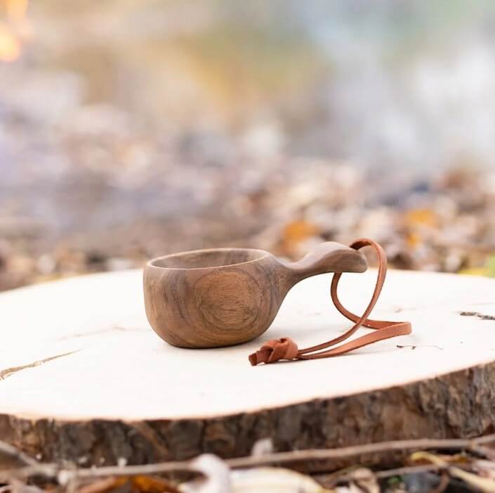 Kit de tallado Kuksa de nogal con cuchillos