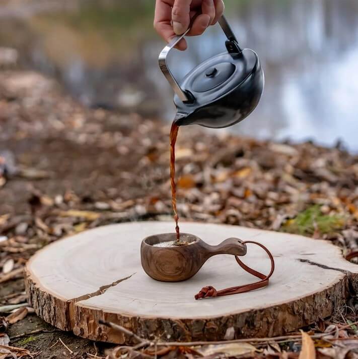 Kit de tallado Kuksa de nogal con cuchillos