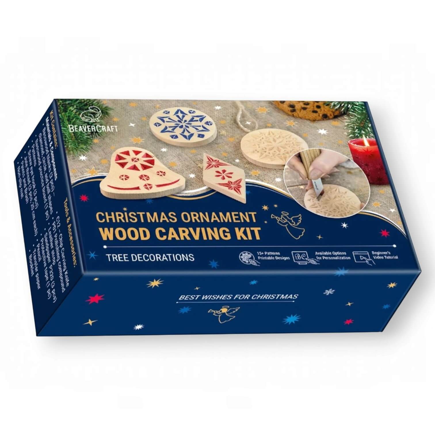 Schnitzset für Weihnachtsschmuck von BeaverCraft