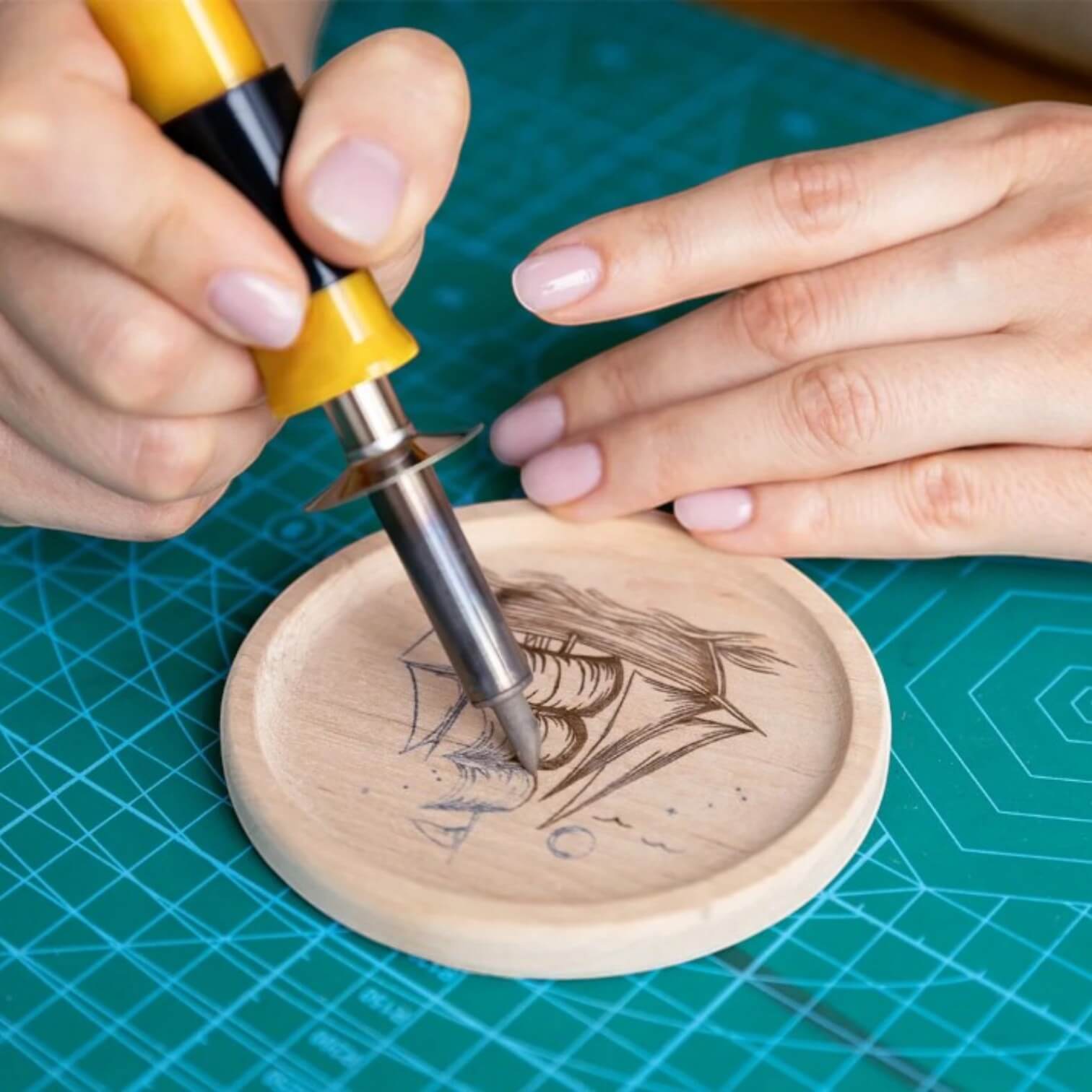 BeaverCraft Brandmalerei-Set für Holzuntersetzer