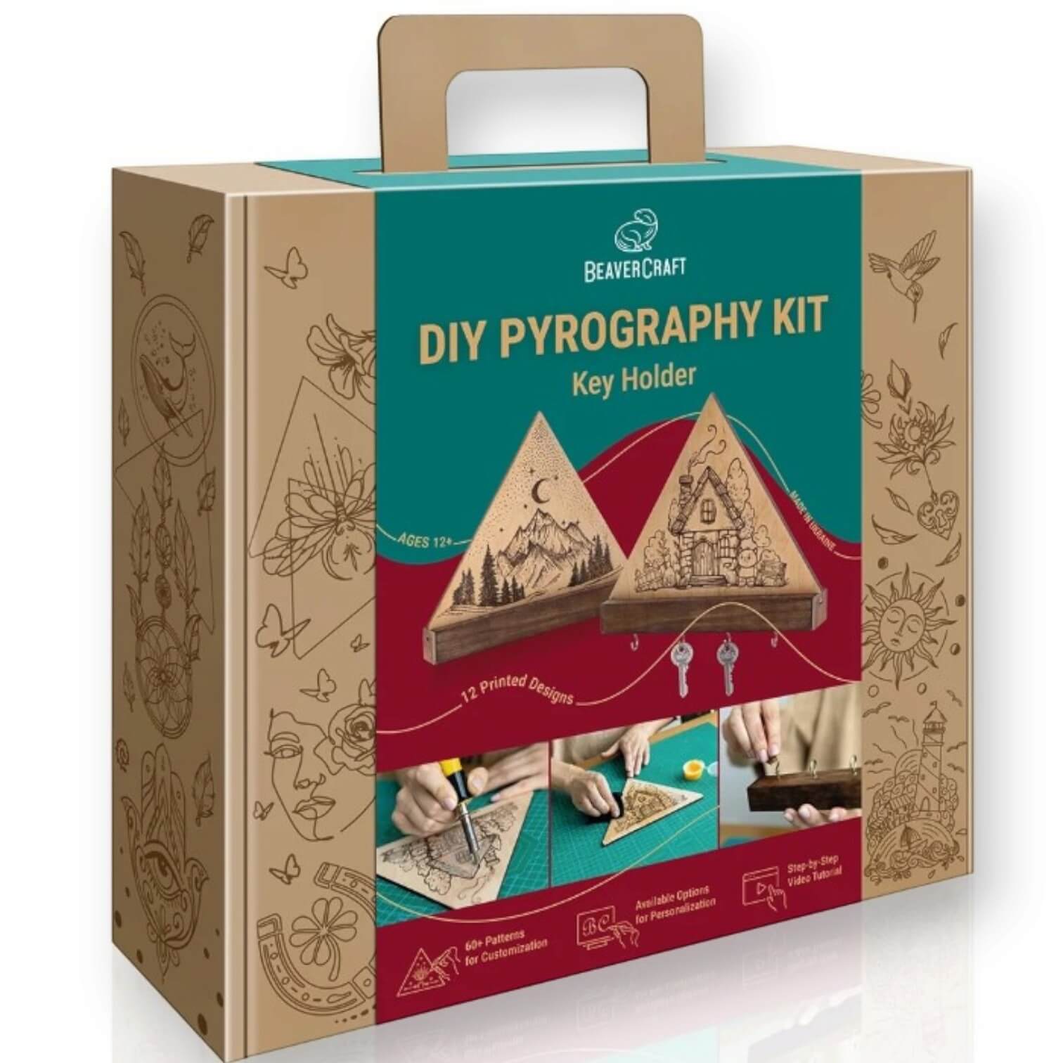 BeaverCraft Brandmalerei-Set für Schlüsselhalter