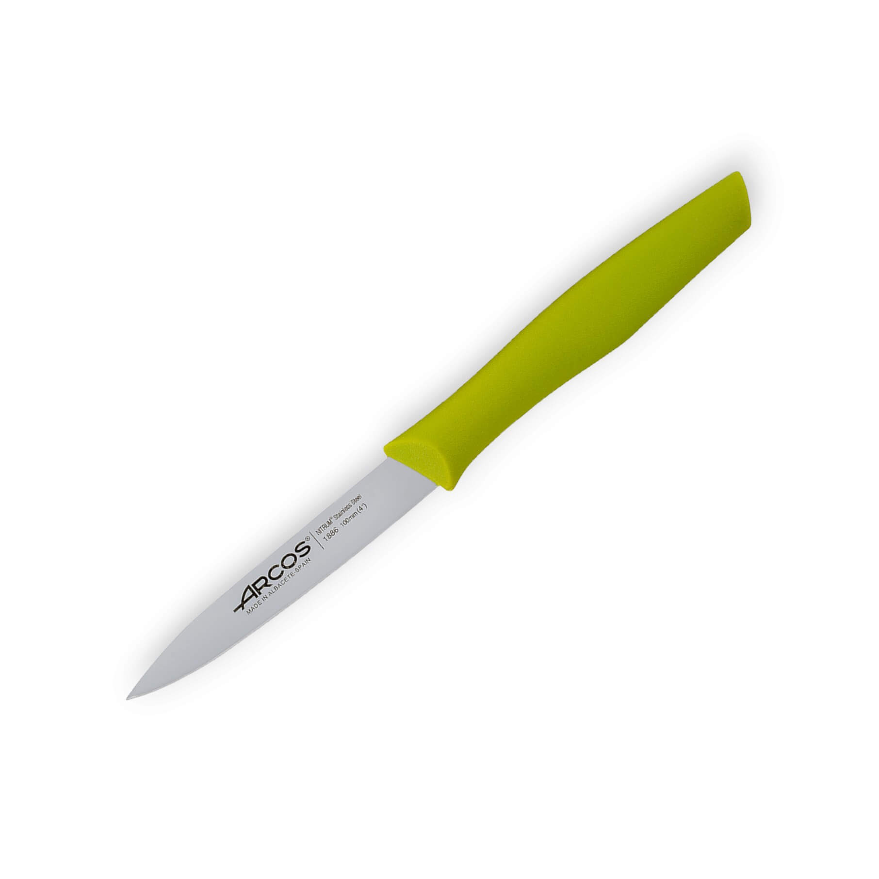 Lot de 3 couteaux d'office série Nova (rose, vert et blanc), lame de 10 mm