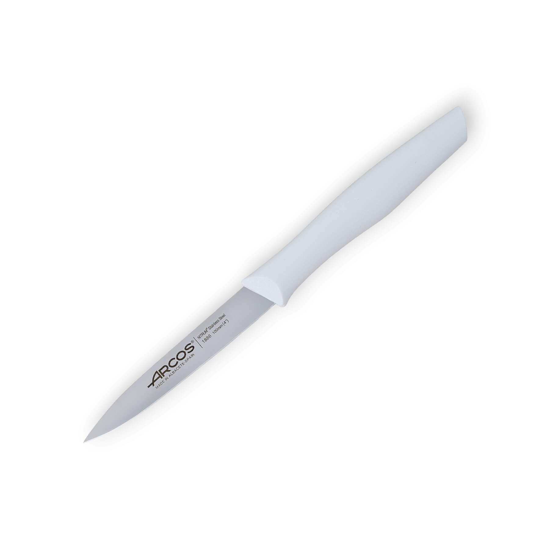 Lot de 3 couteaux d'office série Nova (rose, vert et blanc), lame de 10 mm