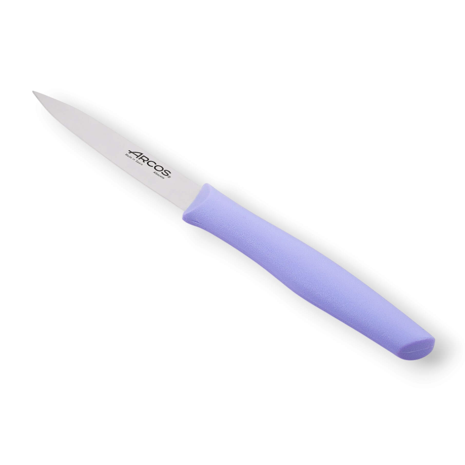 Lot de 3 couteaux d'office série Nova (lilas, rose et bleu clair), lame de 10 mm