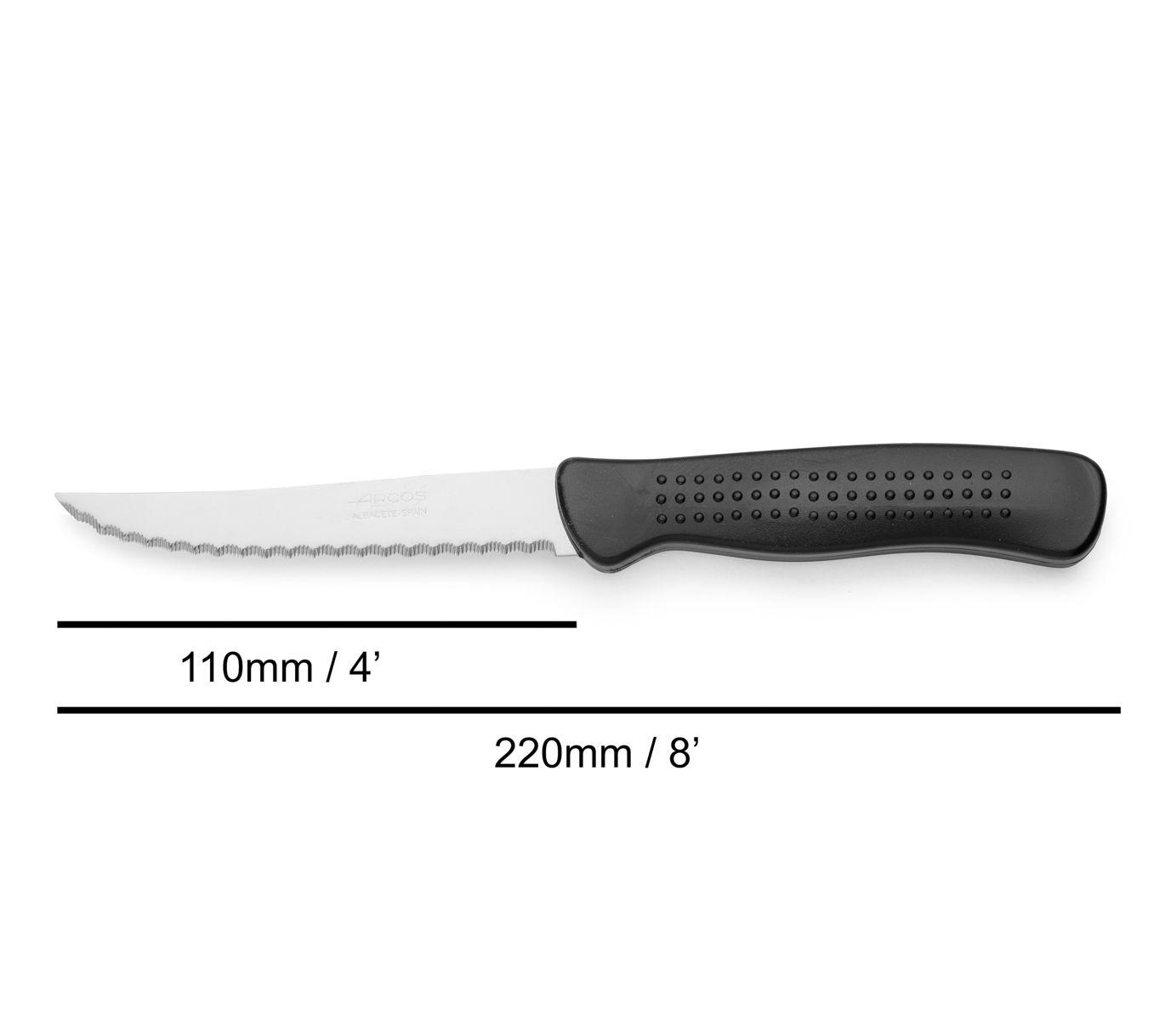 Cuchillo chuletero con mango de polipropileno y hoja de 11 cm set 72 unidades Arcos