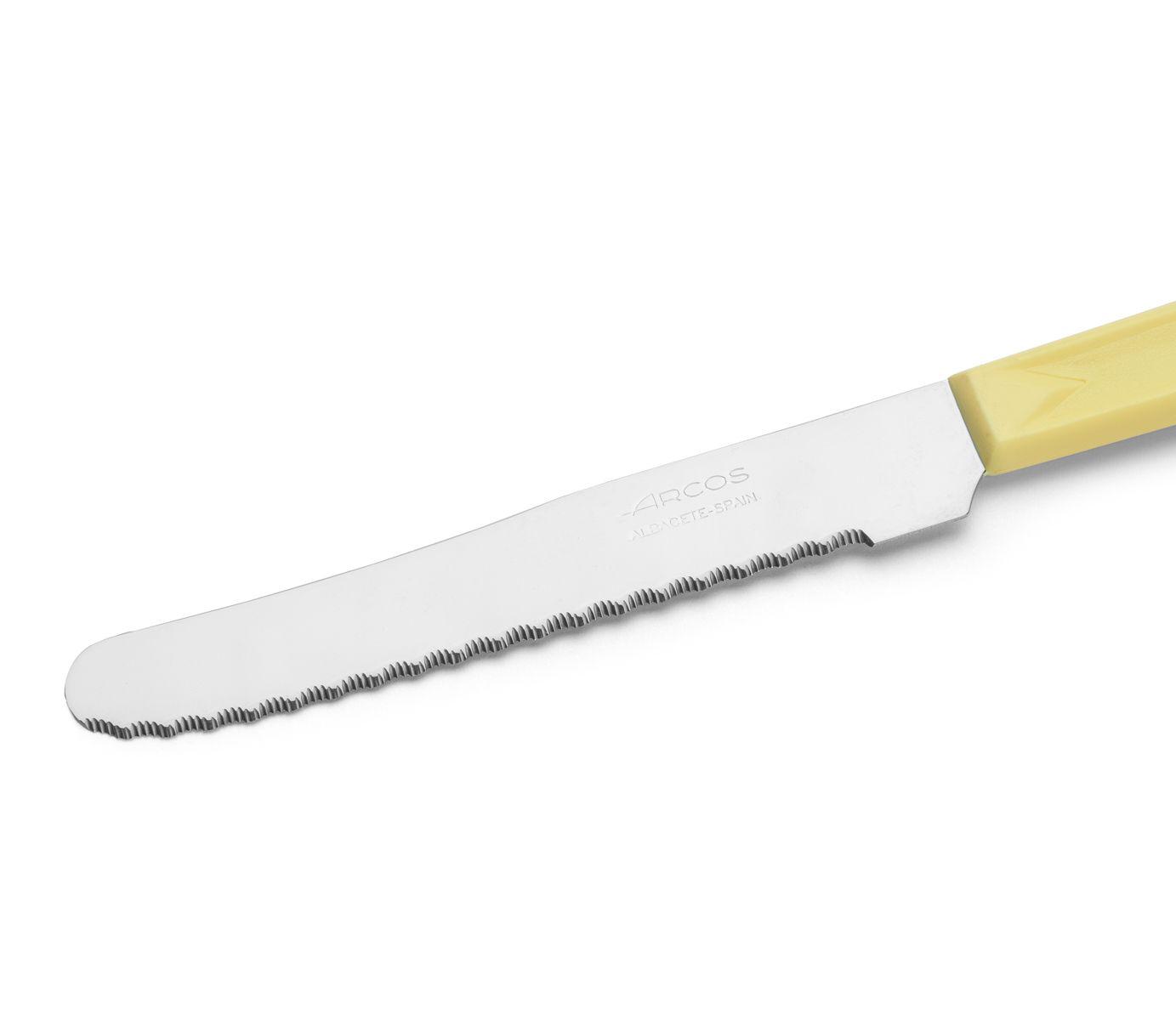 Arcos table knife box of 60 units yellow polypropylene handle