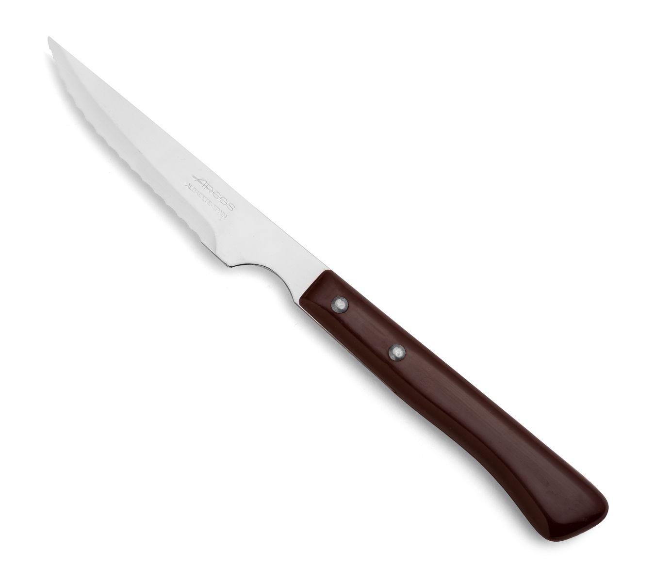 Arcos steak knives Set of 12 units brown polyamide handle
