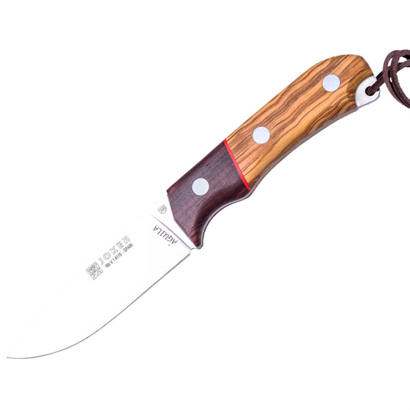 Cuchillo deportivo Joker Águila con mango de madera de olivo y vi...