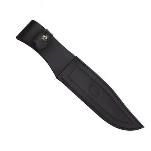 Coltello da caccia Muela 21833 con manico in zama in legno e argento e lama da 18 cm