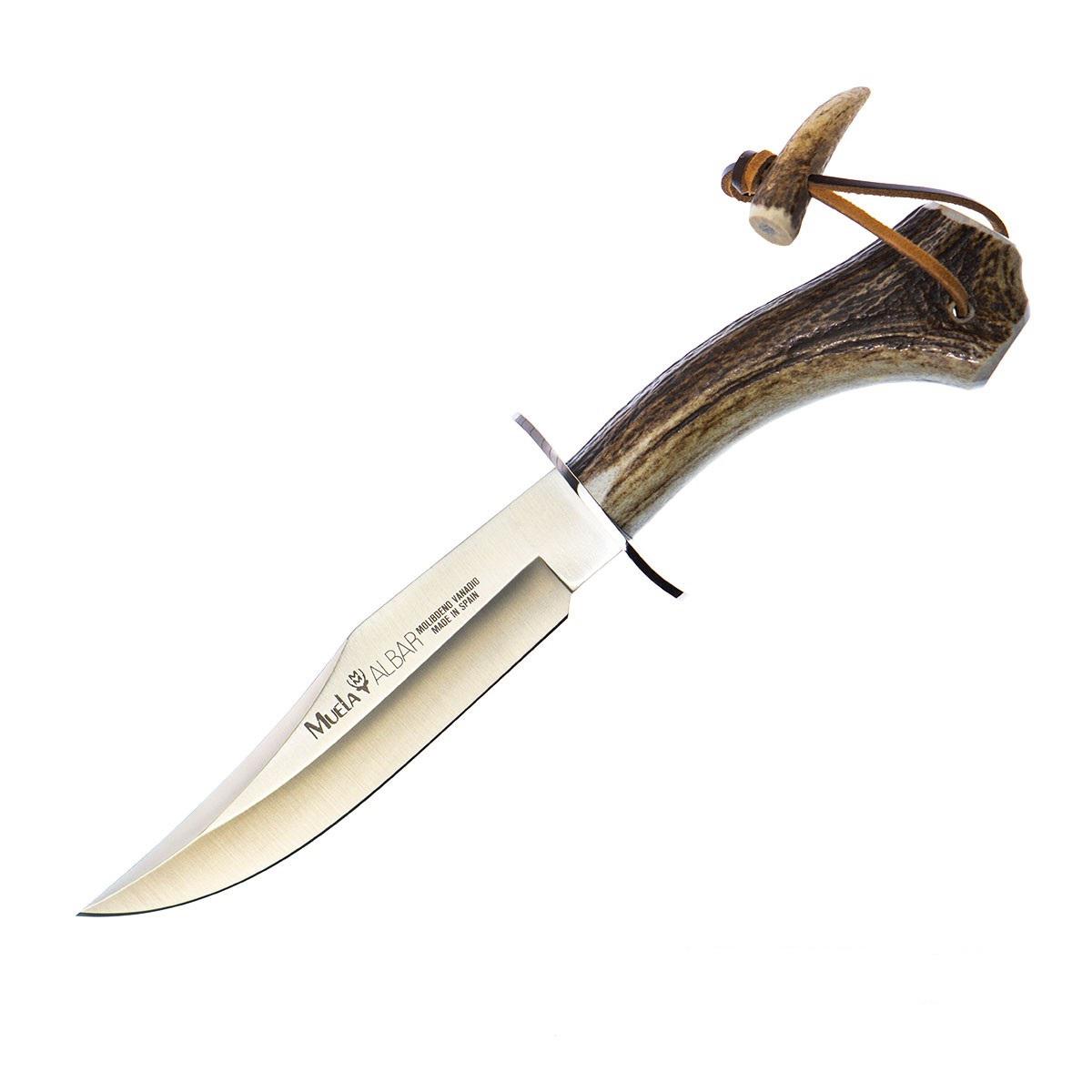 Cuchillo de caza Muela Albar con puño de asta de ciervo y guarda ...