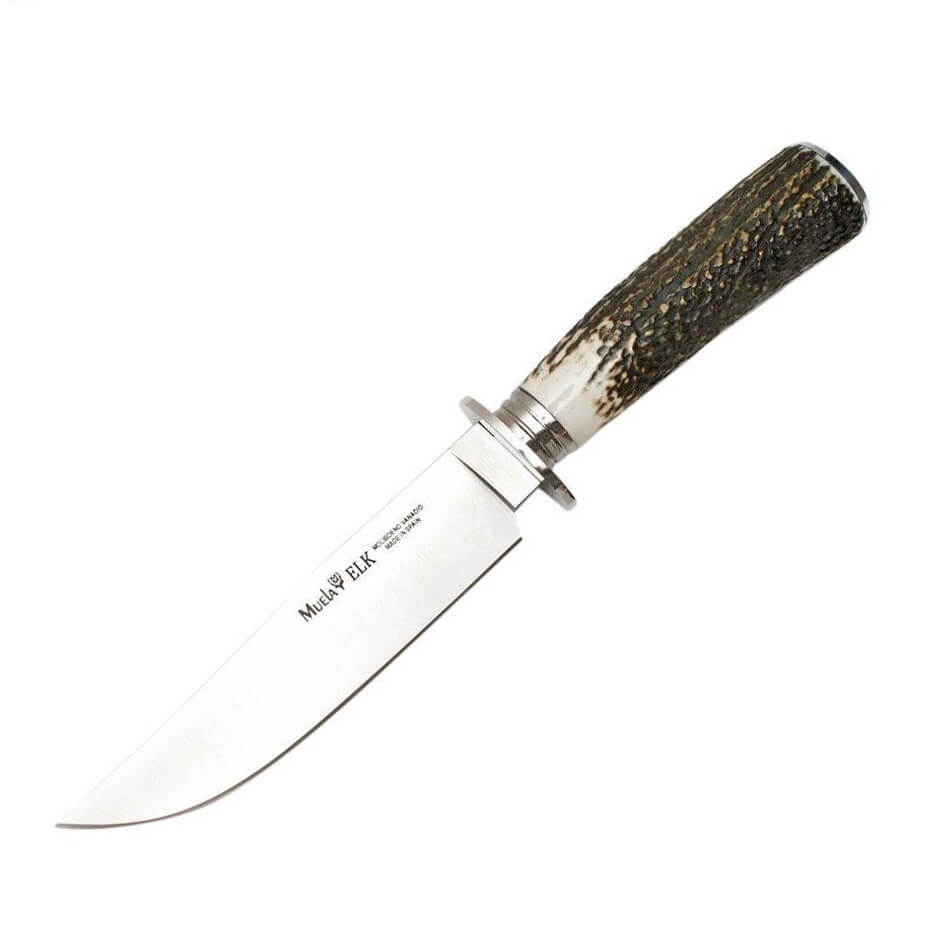 Cuchillo de caza Muela ELK-14A.I con mango de asta de ciervo y gu...