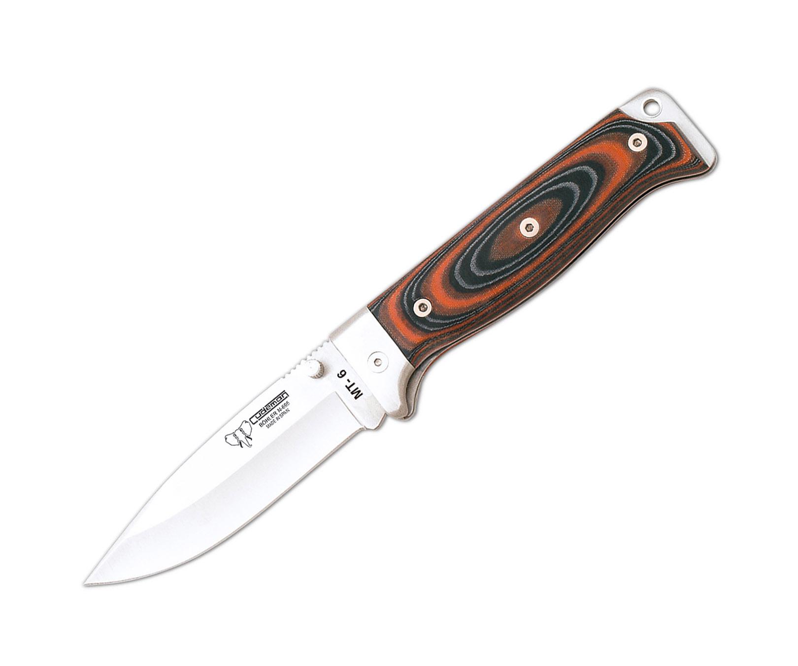 MT6 Cudeman Taschenmesser. Griff aus zweifarbigem Micarta. Ledere...
