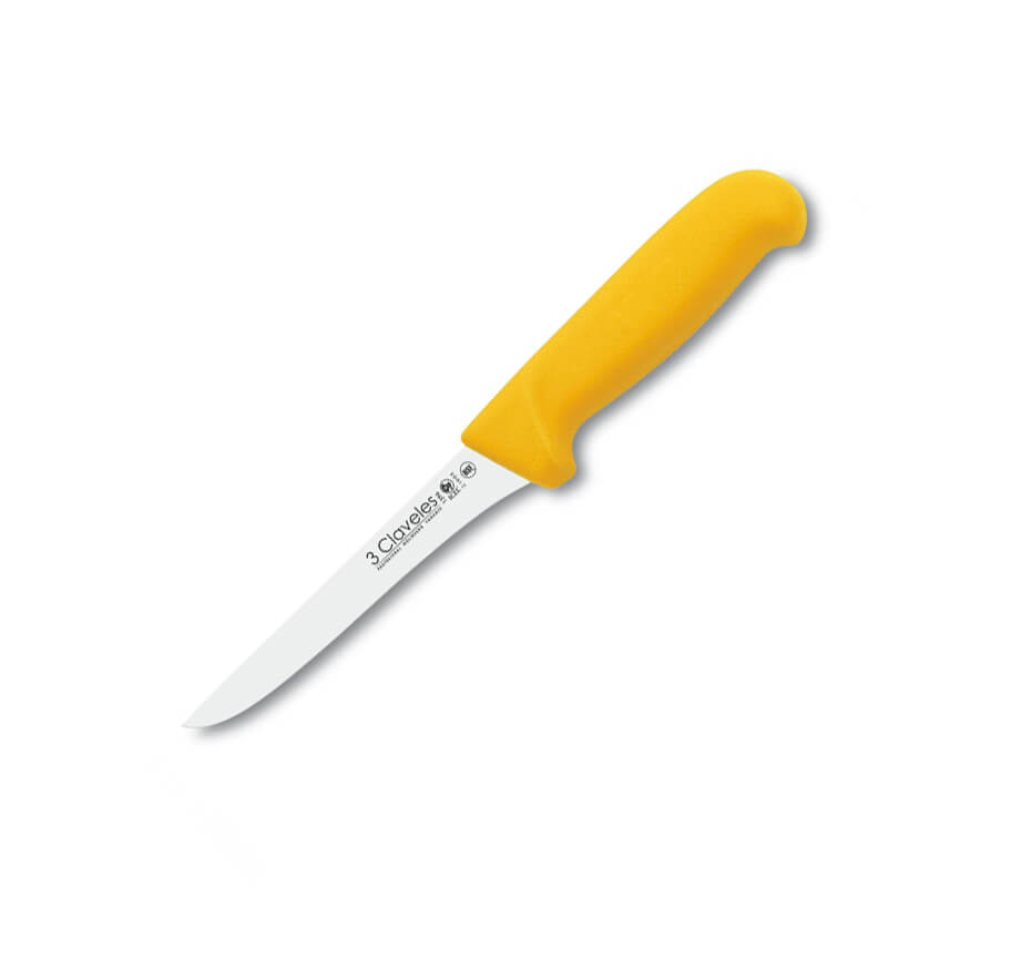 3 Claveles Cuchillo deshuesador recto con hoja de 15 cm y mango a...