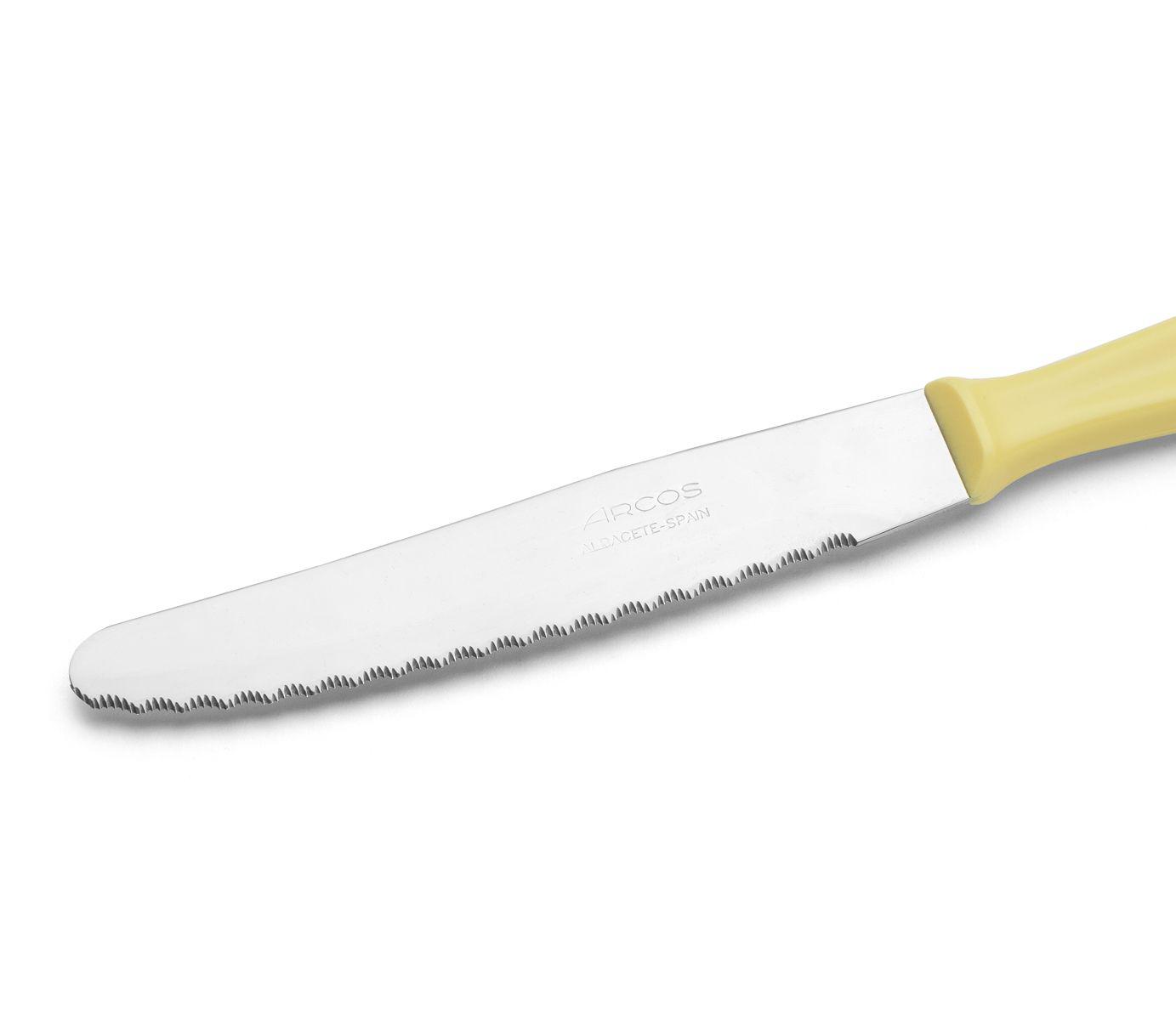 Table knives Arcos Set of 12 units beige polypropylene handle