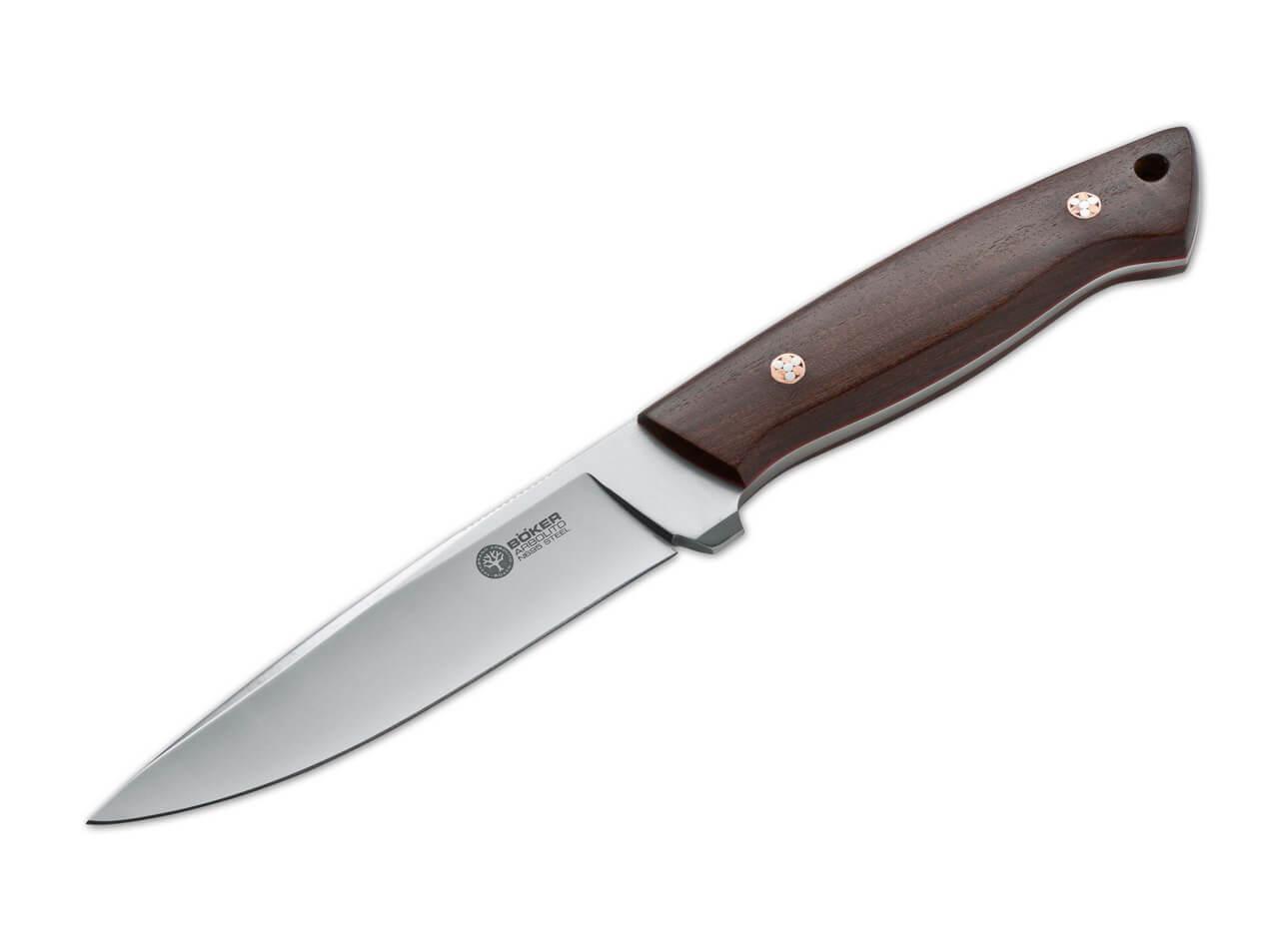 Boker Arbolito Relincho hunting knife with ebony guayacan wood handle