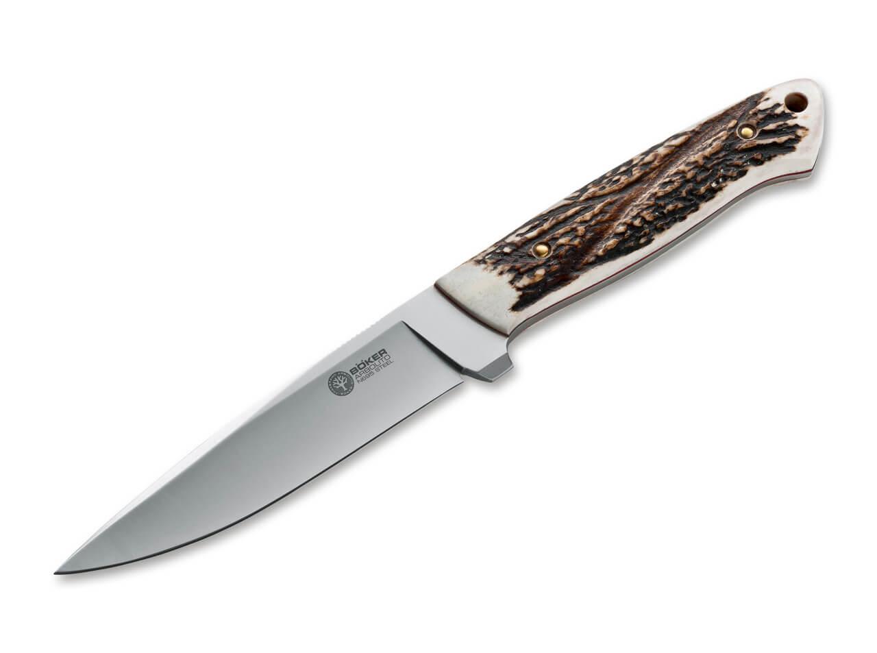 Cuchillo de caza Boker Arbolito Relincho con mango de asta de cie...