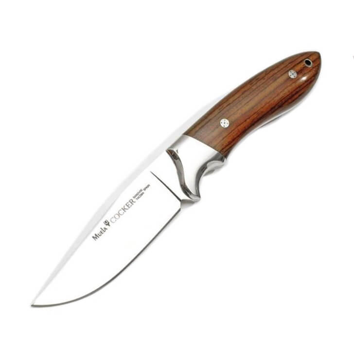 Muela Cocker 11CO cuchillo de caza con acero Sandvik 14C28N con e...