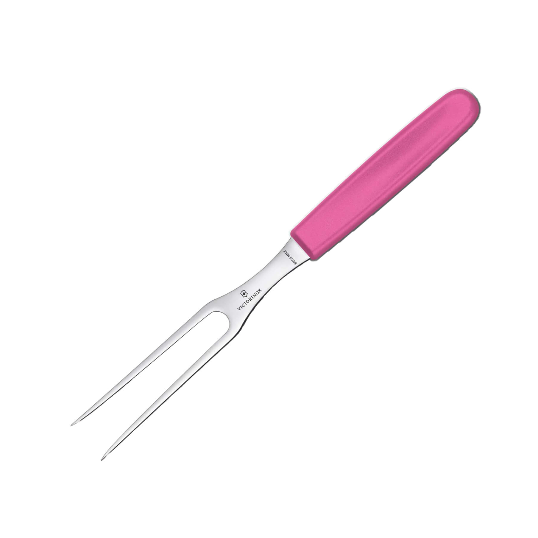 Forchettone Victorinox con manico in polipropilene rosa e denti d...
