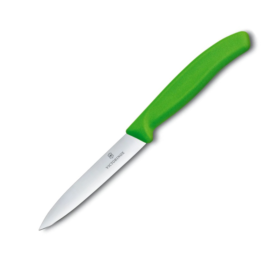 Cuchillo para verdura Victorinox de mango verde con filo liso y p...