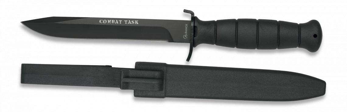 Albainox COMBAT TASK taktisches Messer in schwarzer Farbe mit 16,5 cm Klinge