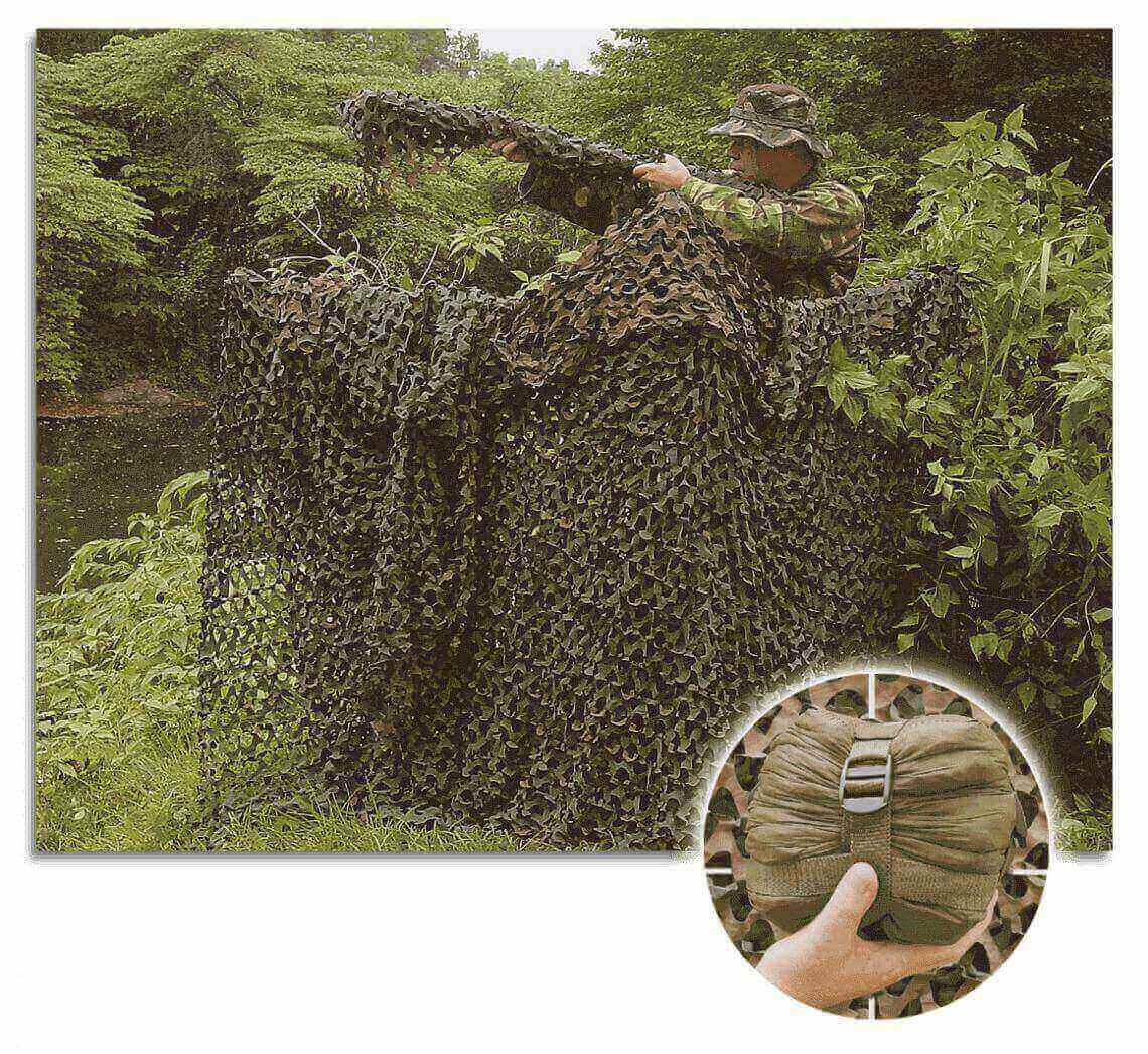 Camosystems red de camuflaje de color verde con bolsa de compresi...