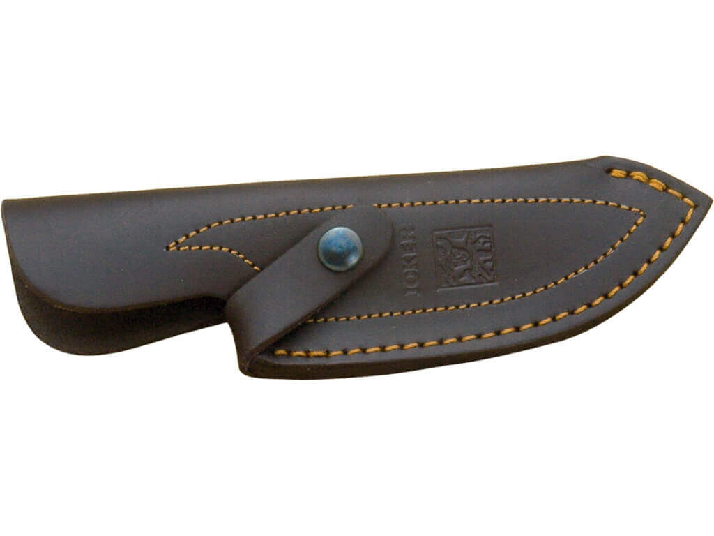 Cuchillo de caza Joker Cebra con mango de asta de ciervo y hoja drop point de 11 cm