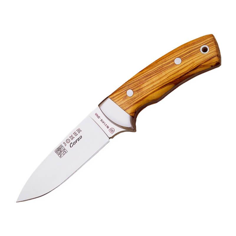 Cuchillo de caza Joker Corzo con mango de madera de olivo y hoja ...