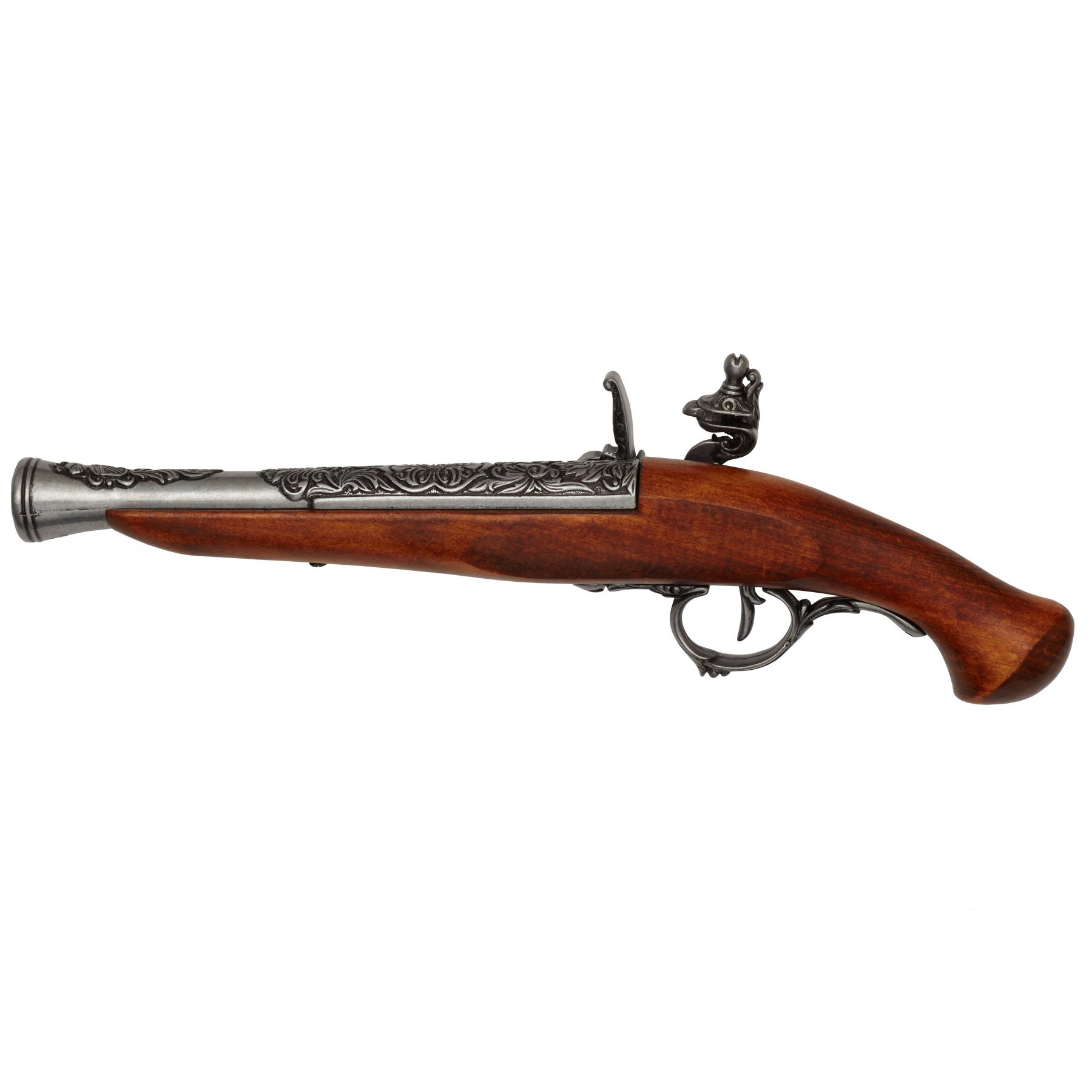 Flintlock pistol, wood and metal, Germany, 18th century