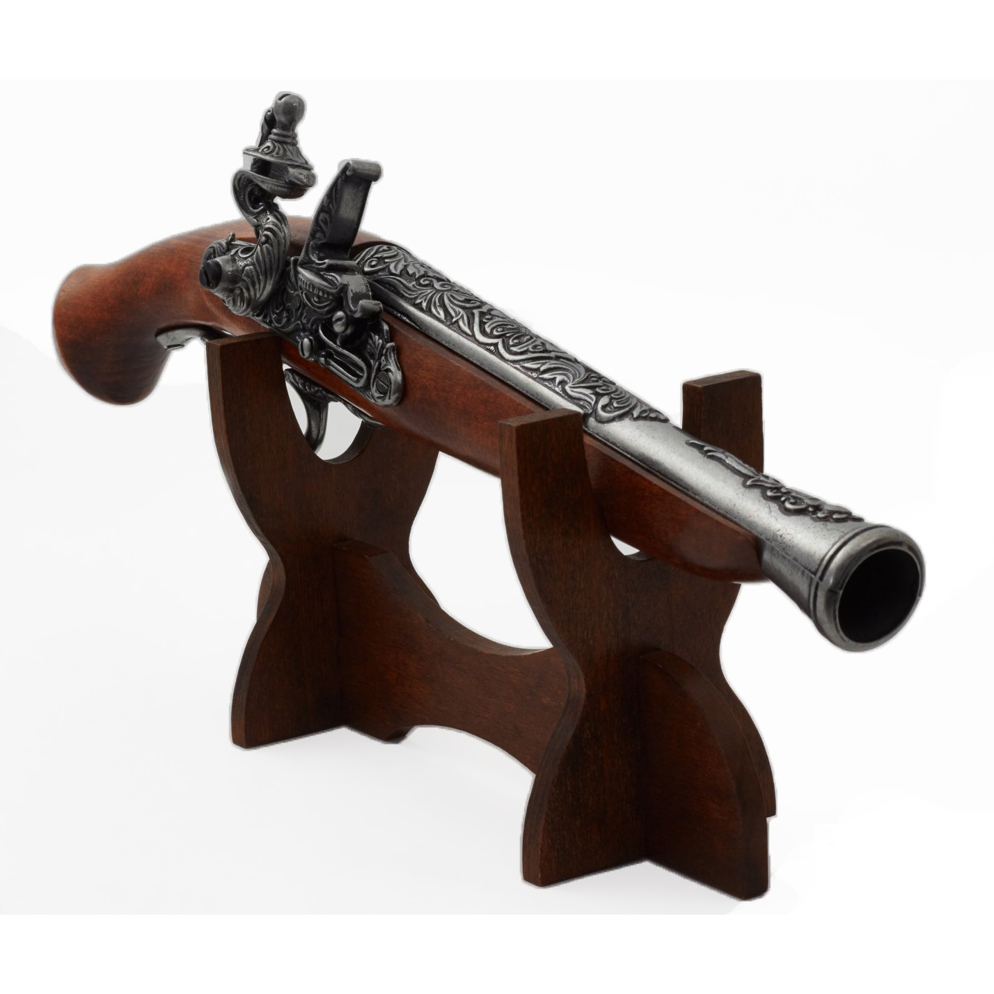Flintlock pistol, wood and metal, Germany, 18th century