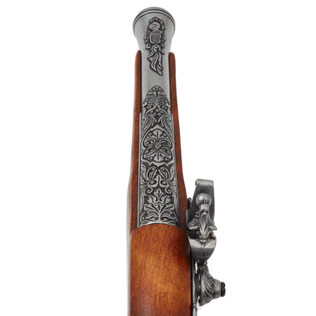 Flintlock pistol, wood and metal, Germany, 18th century
