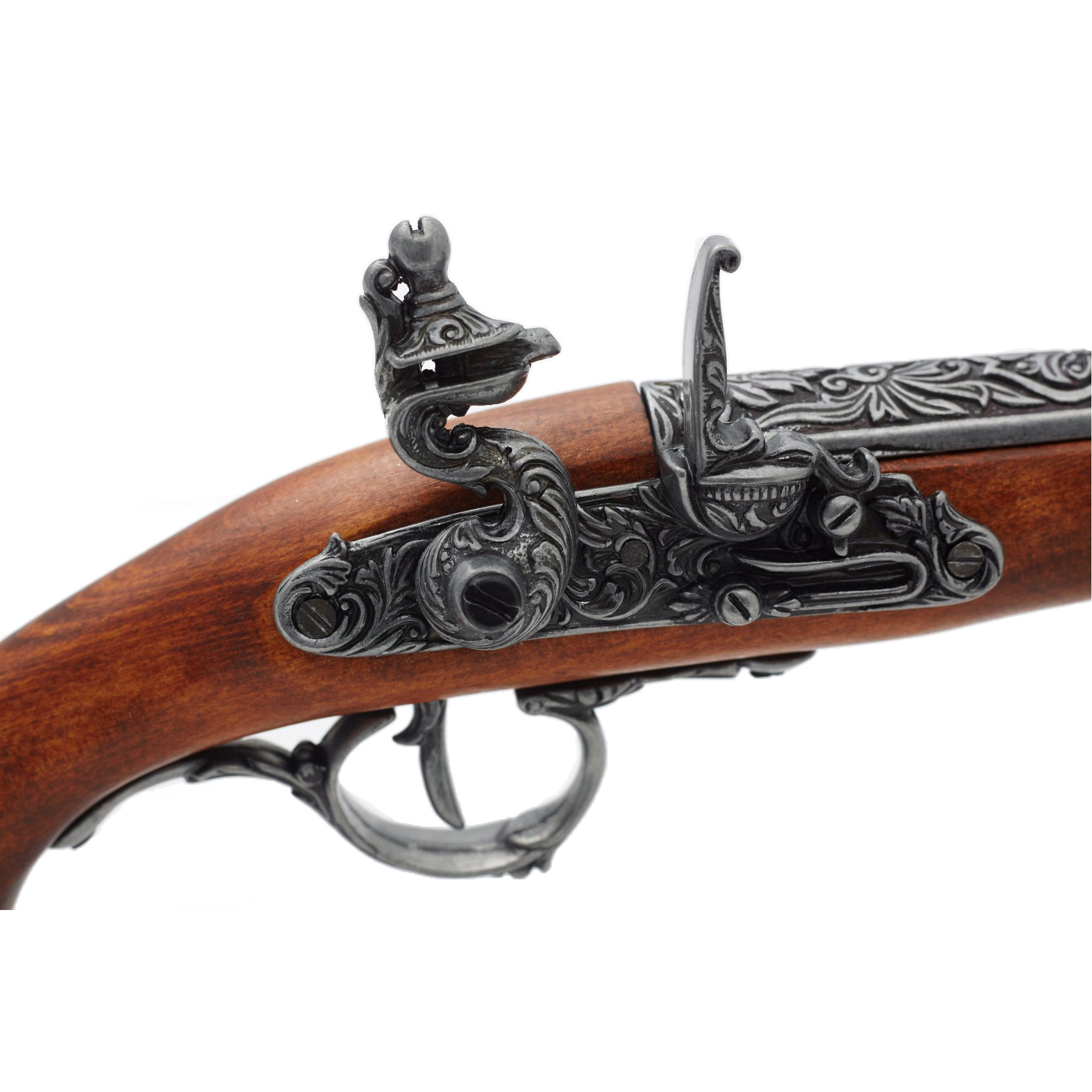 Flintlock pistol, wood and metal, Germany, 18th century