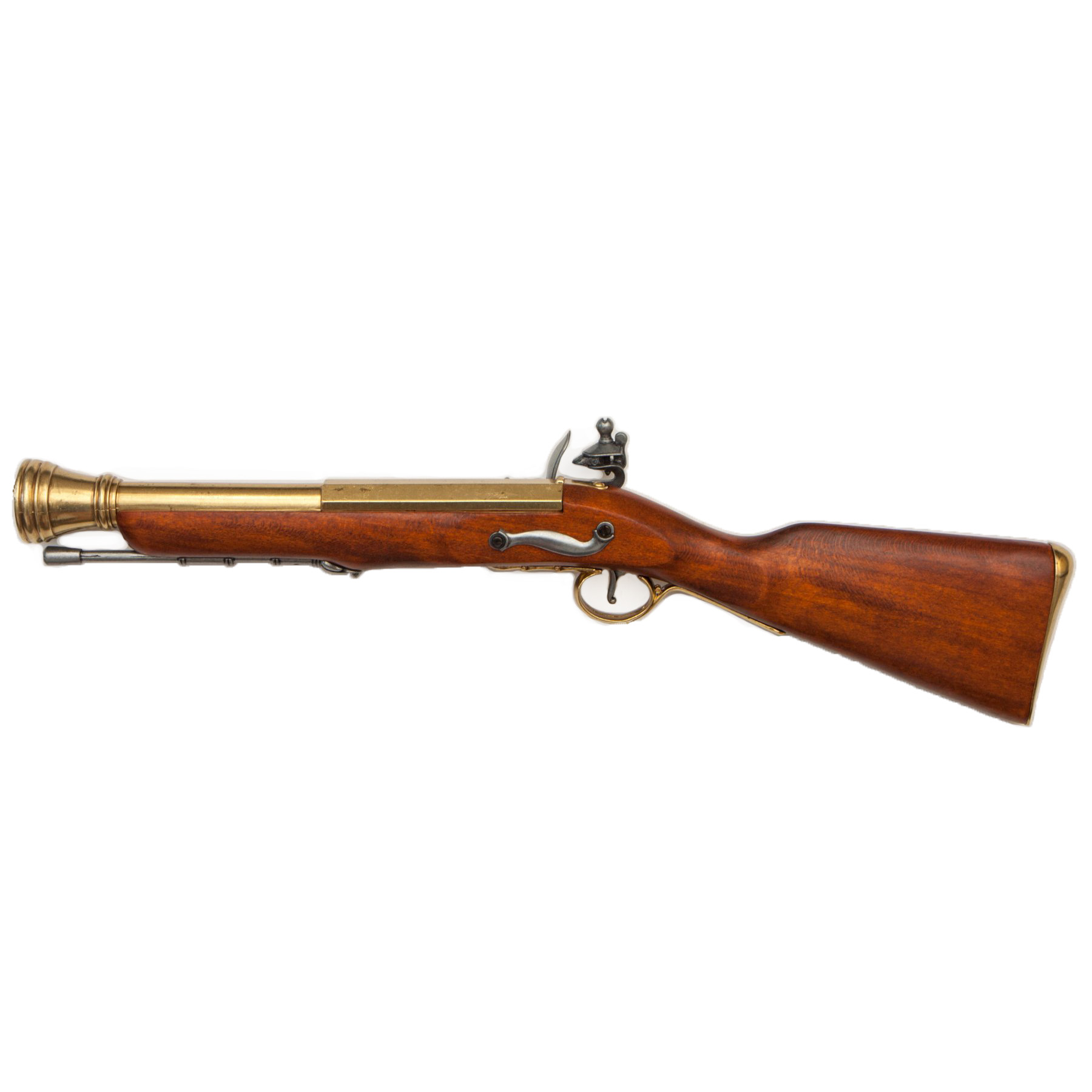 Pirate blunderbuss, England, 18th century, made of wood and metal with brass details