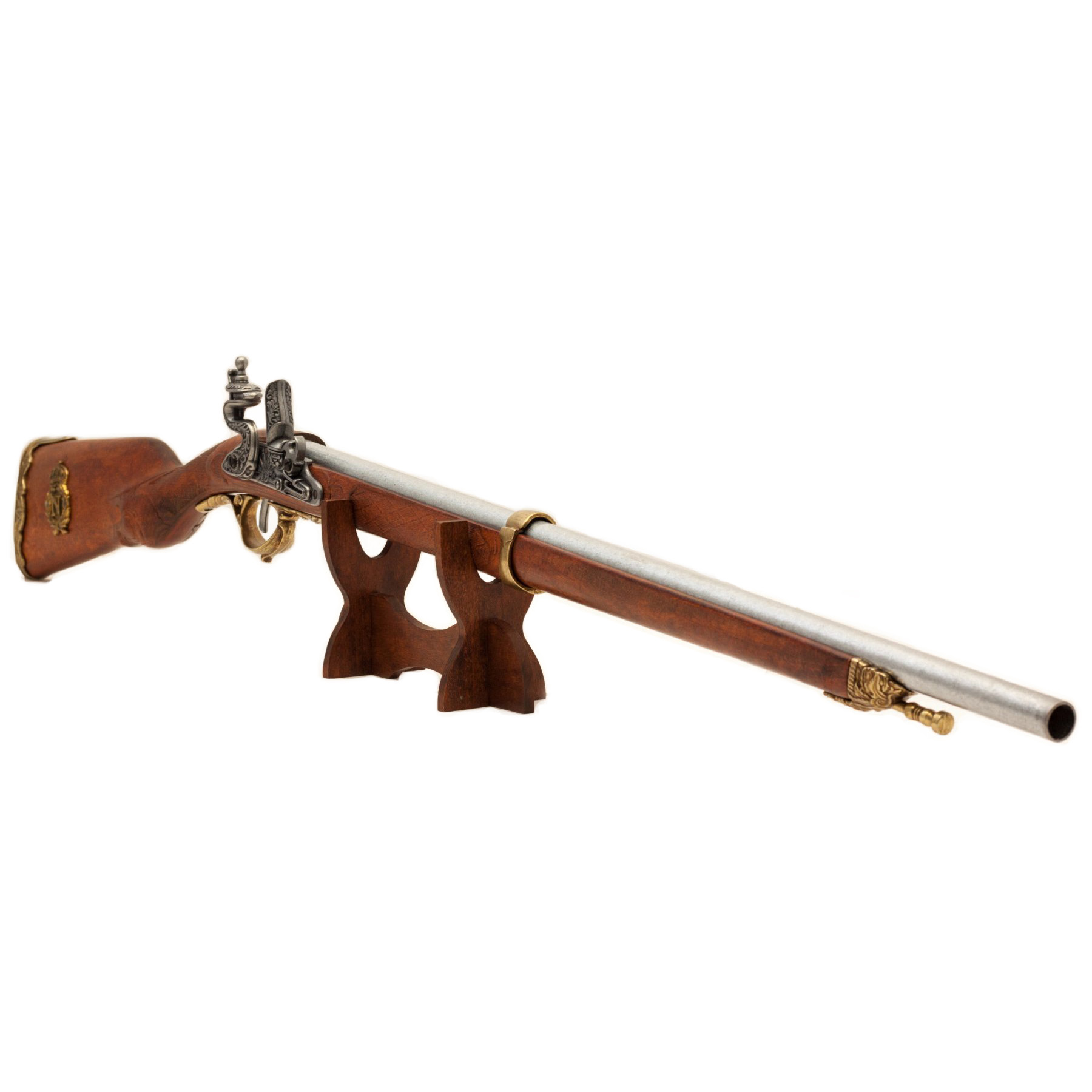 Espingarda de Napoleão, França 1807, feita em madeira e metal com acabamento em latão