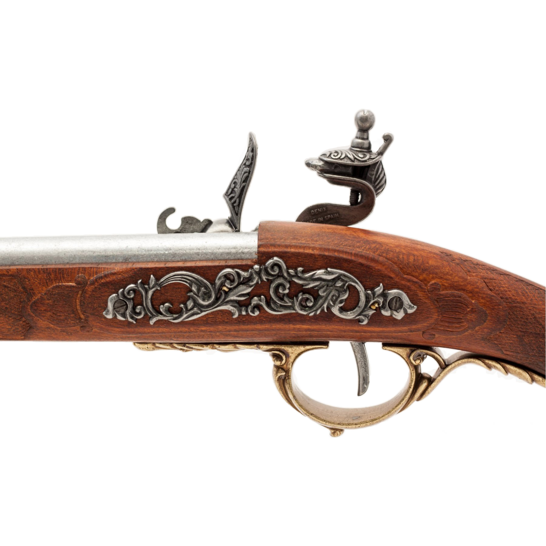 Espingarda de Napoleão, França 1807, feita em madeira e metal com acabamento em latão