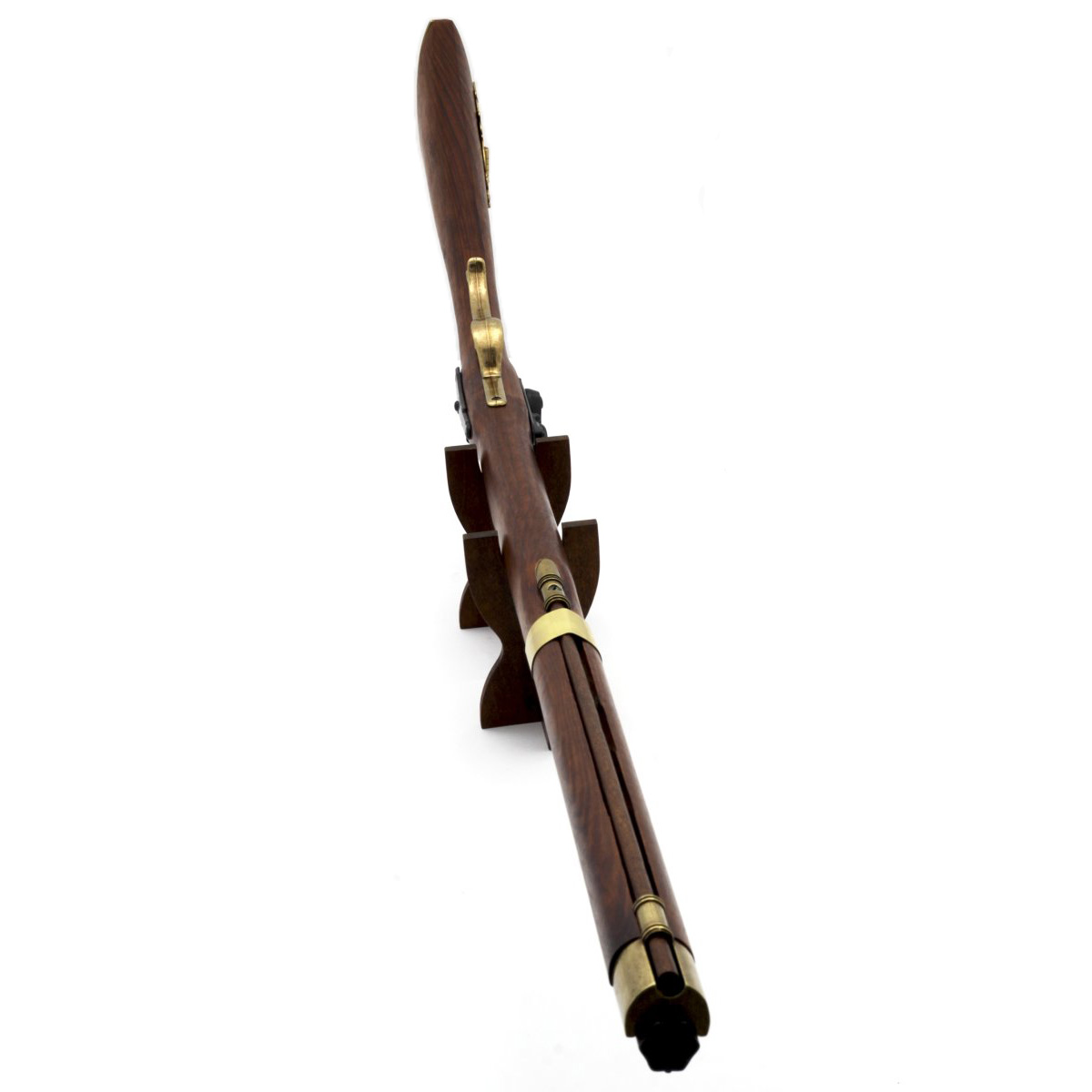 Kentucky carbine, USA, 19th century, made of wood and brass-finished metal