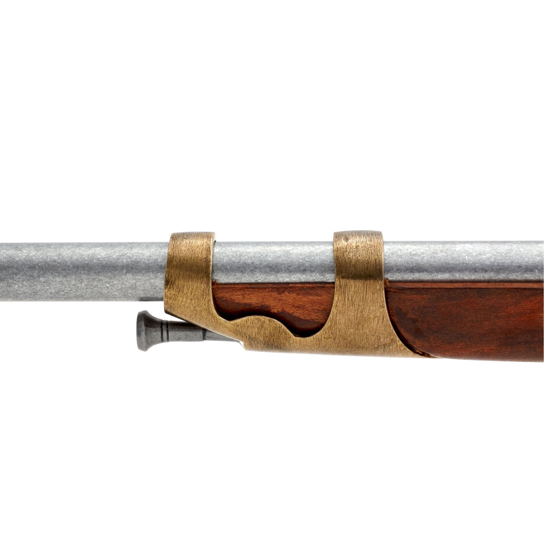 Flintlock carbine, France 1806, made of wood and metal with brass details