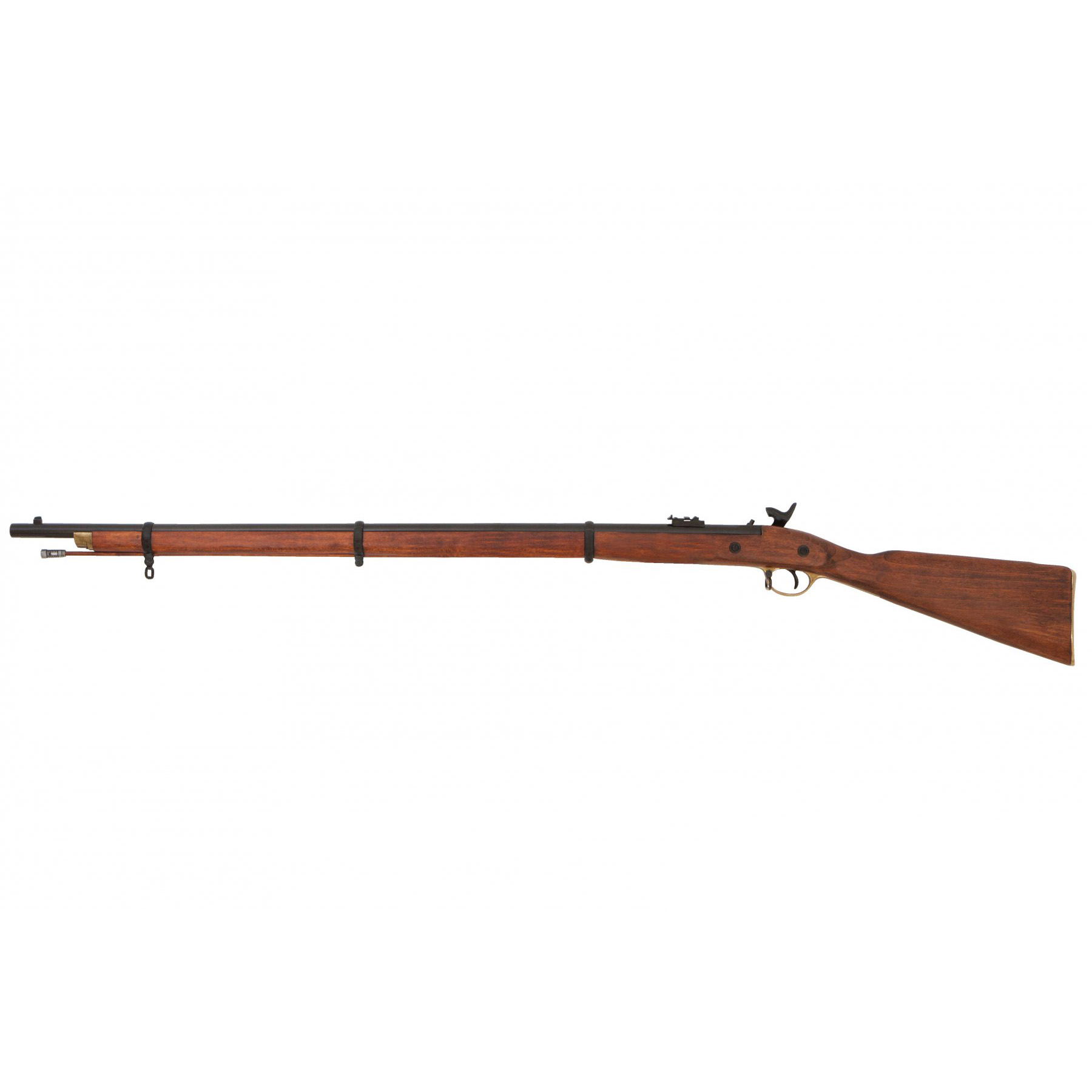 P-1853 Enfield musket rifle, England 1853, made of brass-finished metal and wood