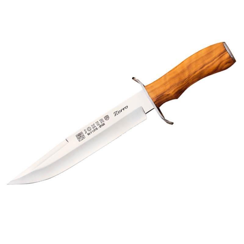 Cuchillo de caza Joker Zorro con puño de madera de olivo y hoja d...